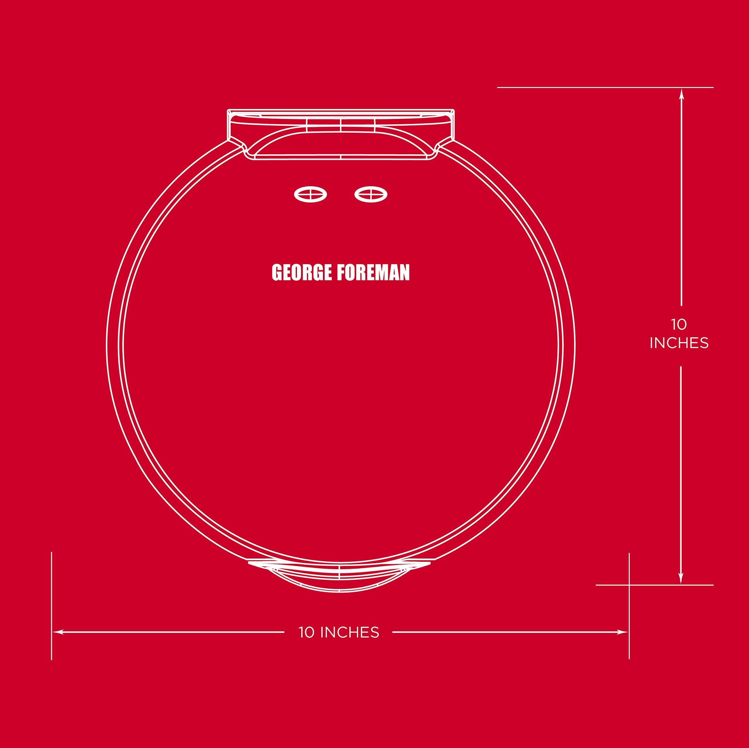 George Foreman Electric Quesadilla Maker, Red, GFQ001 10 Inch