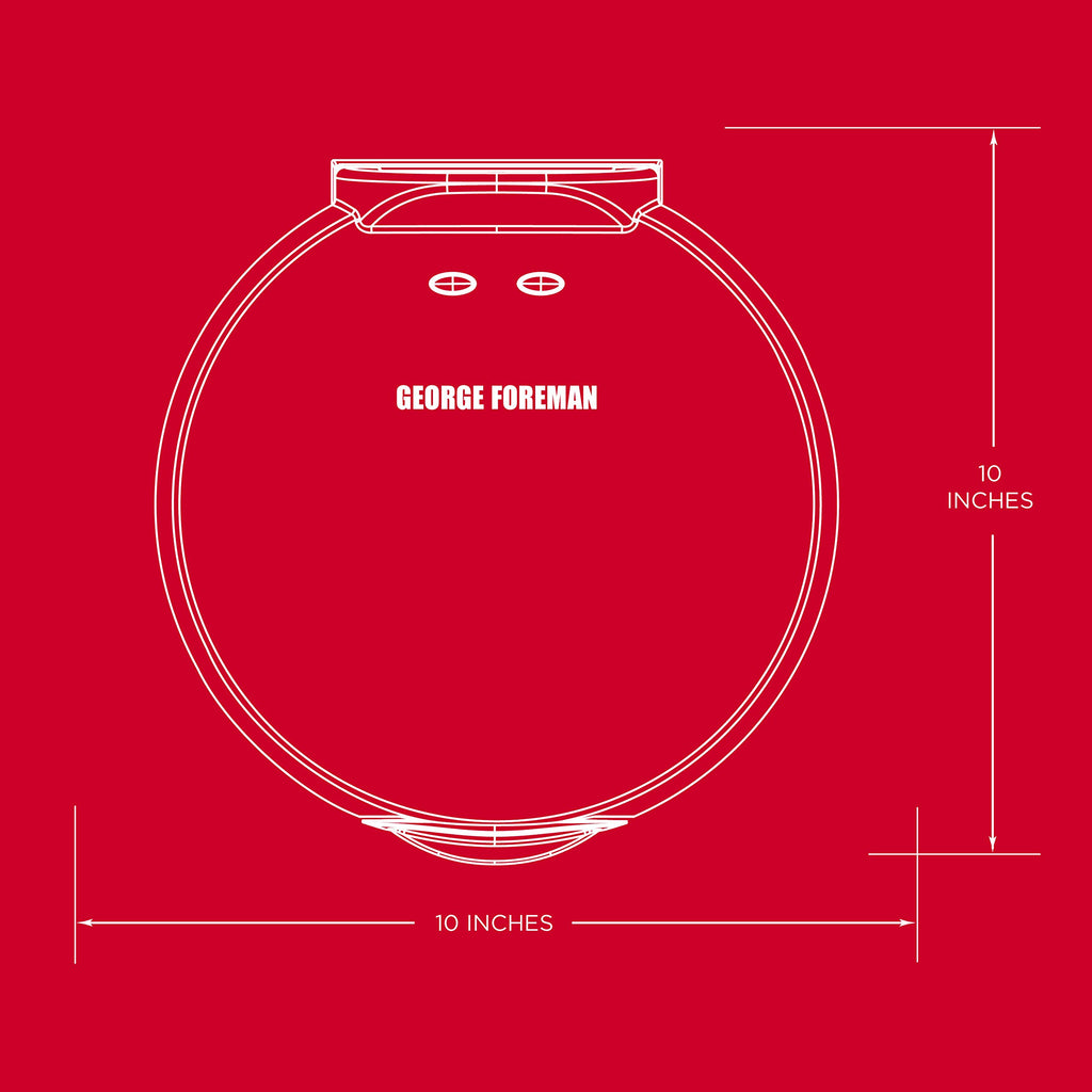 George Foreman Electric Quesadilla Maker, Red, GFQ001 10 Inch