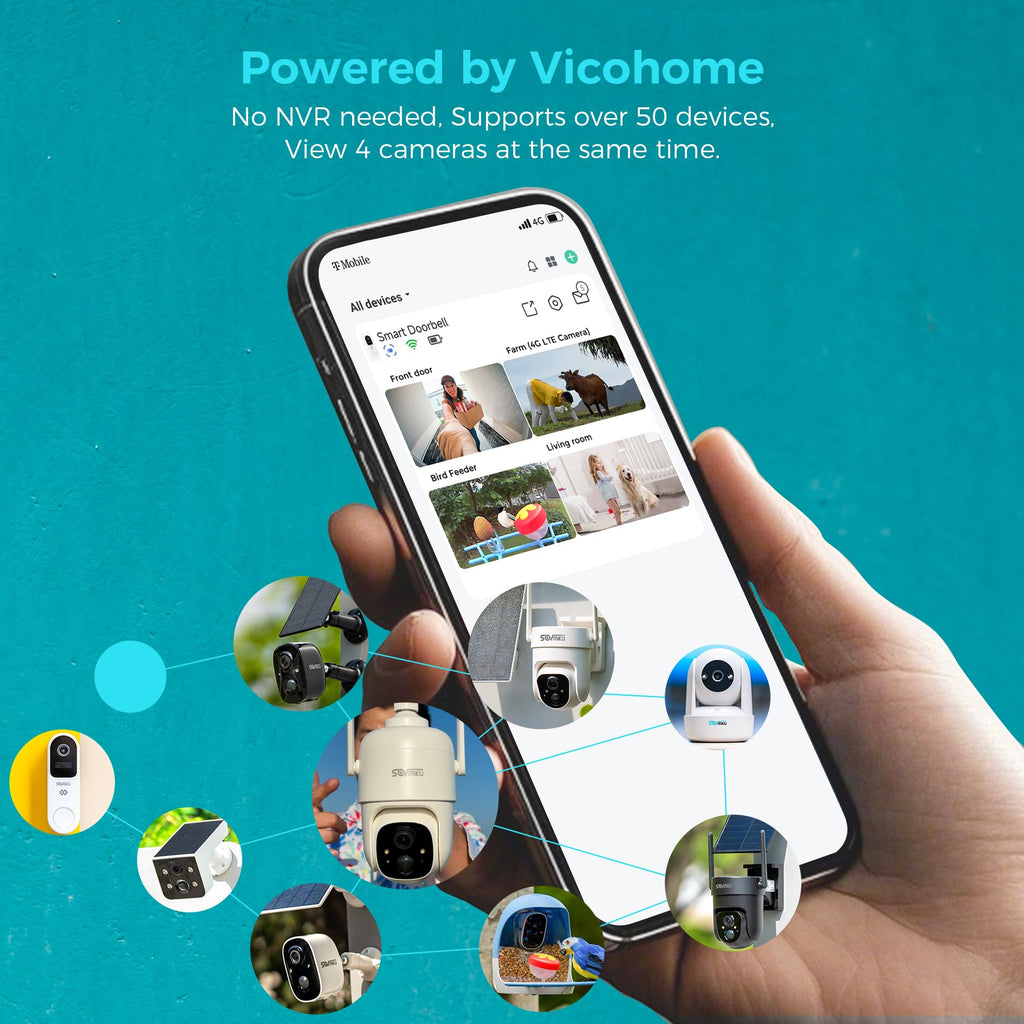 SOVMIKU Vicohome DB3 2K Smart Video Doorbell with Chime, Home Security Battery Camera Wireless, Audible Alarm, Easy to Setup, Human Detection,Two Way Audio, 2.4GHz Wi-Fi, No SD Slot