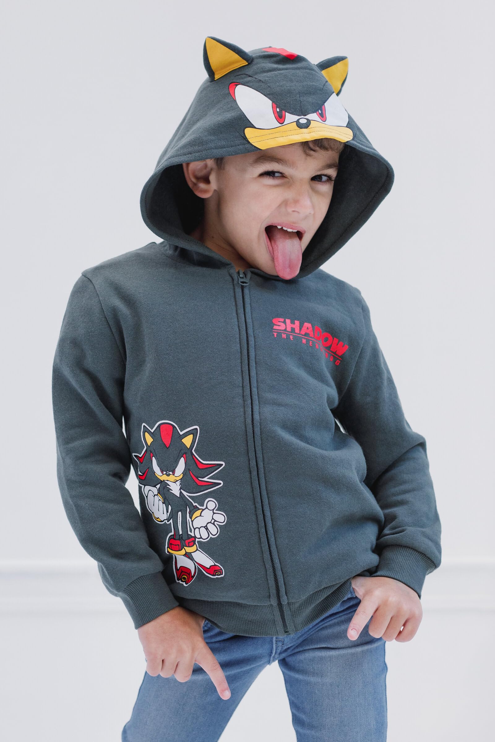 SEGA Sonic the Hedgehog Cosplay Fleece Zip-Up Hoodie Toddler to Big Kid