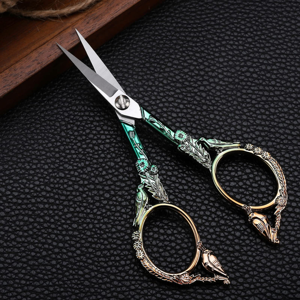 YOUGUOM Small Craft Scissors, Little Travel Sharp Embroidery Scissors All Purpose, Straight Tips Mini Sewing Shears, Precision Detail Thread Cutting Snips