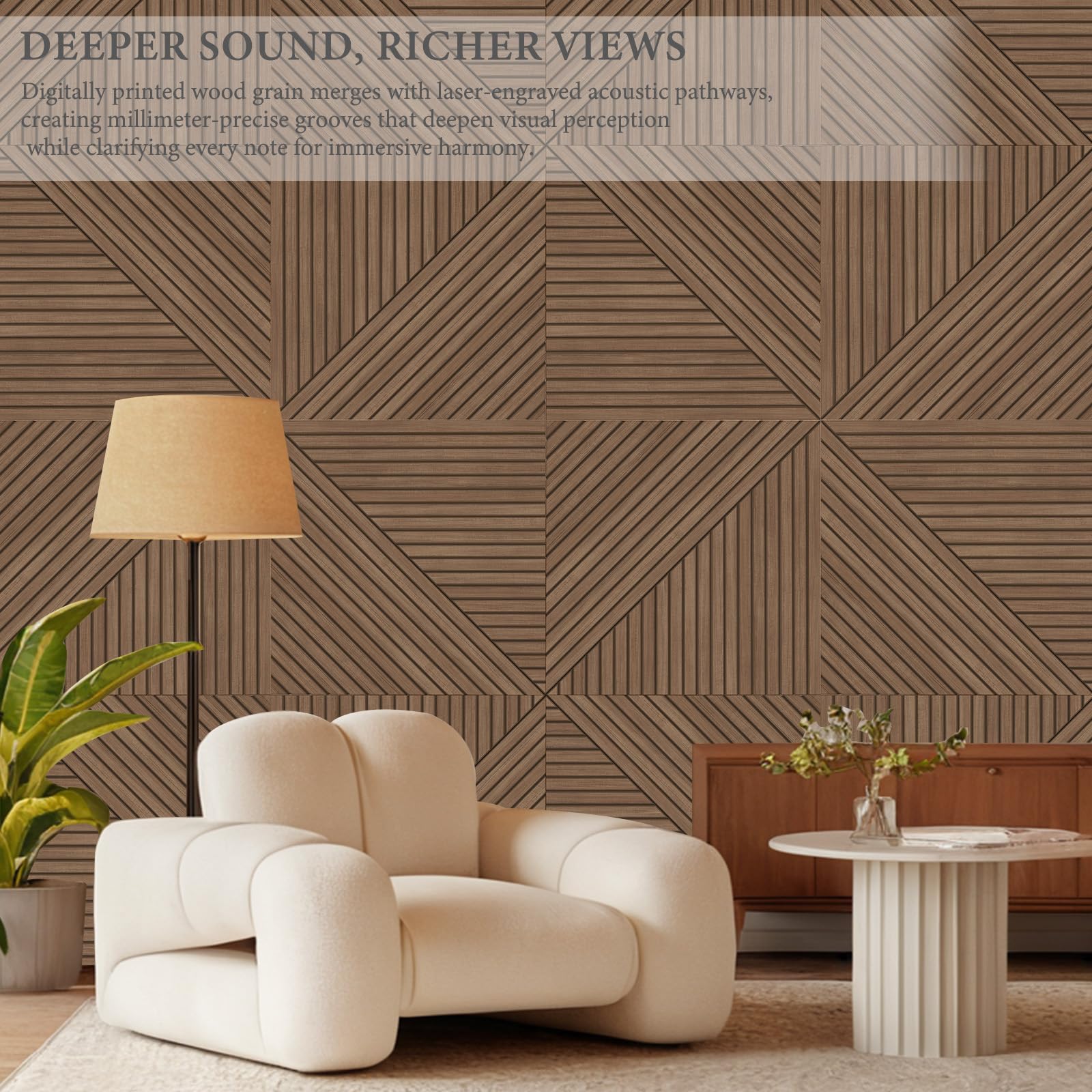 JBER 6 Pack Art Acoustic Panels, 47.2×27Inches Soundproof Wall Panels, Large Self-Adhesive Wall Panels, Decorative Sound Absorbing Panels, Sound Panels for Recording Studio(Black Gold Marble)