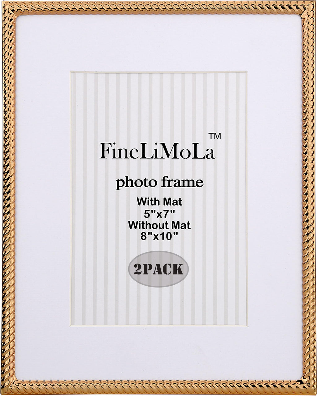 4x4 Gold Rope Design Metal Picture Frame With Mat for 3x3'', Premium Velvet Backing Real Glass Front Desktop & Wall Display Elegant Home Decor