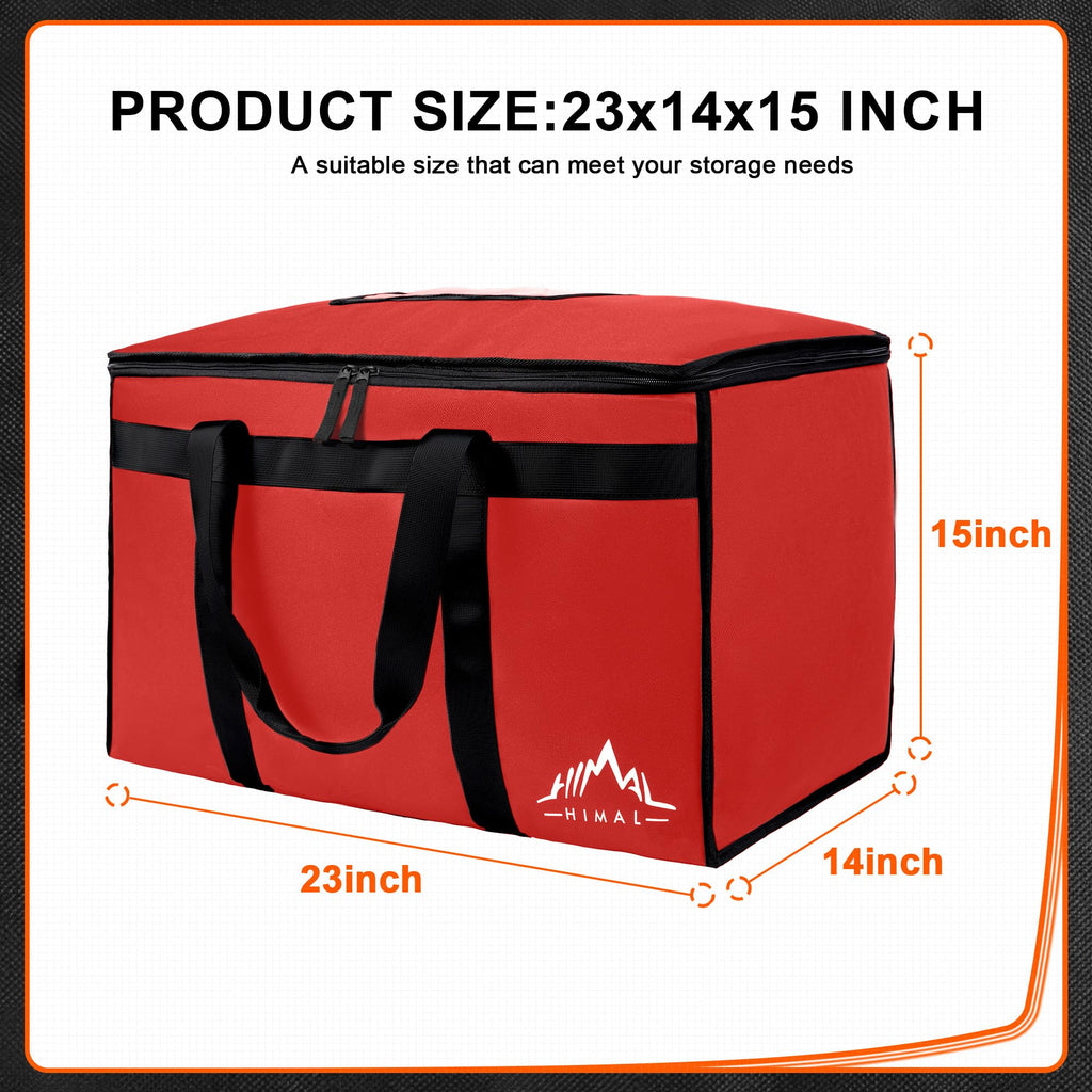 Himal Outdoors Insulated Food Delivery Bag XXXL-23Wx15Hx14D inches Premium Insulated Grocery Bag for HOT/COLD Food Delivery, Fit for Uber Eats, Doordash, Commercial Catering Transportation