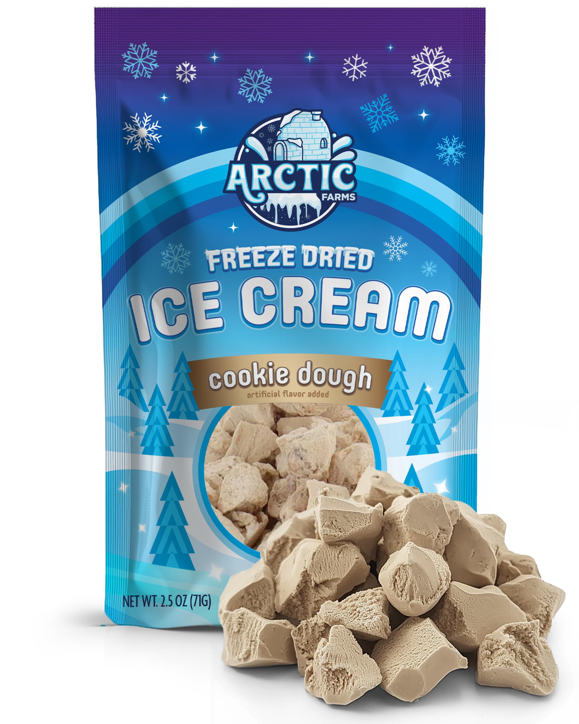 Arctic Farms Freeze Dried Ice Cream Bits Bagged and Boxed - Does Not Melt (1lb, S'mores)