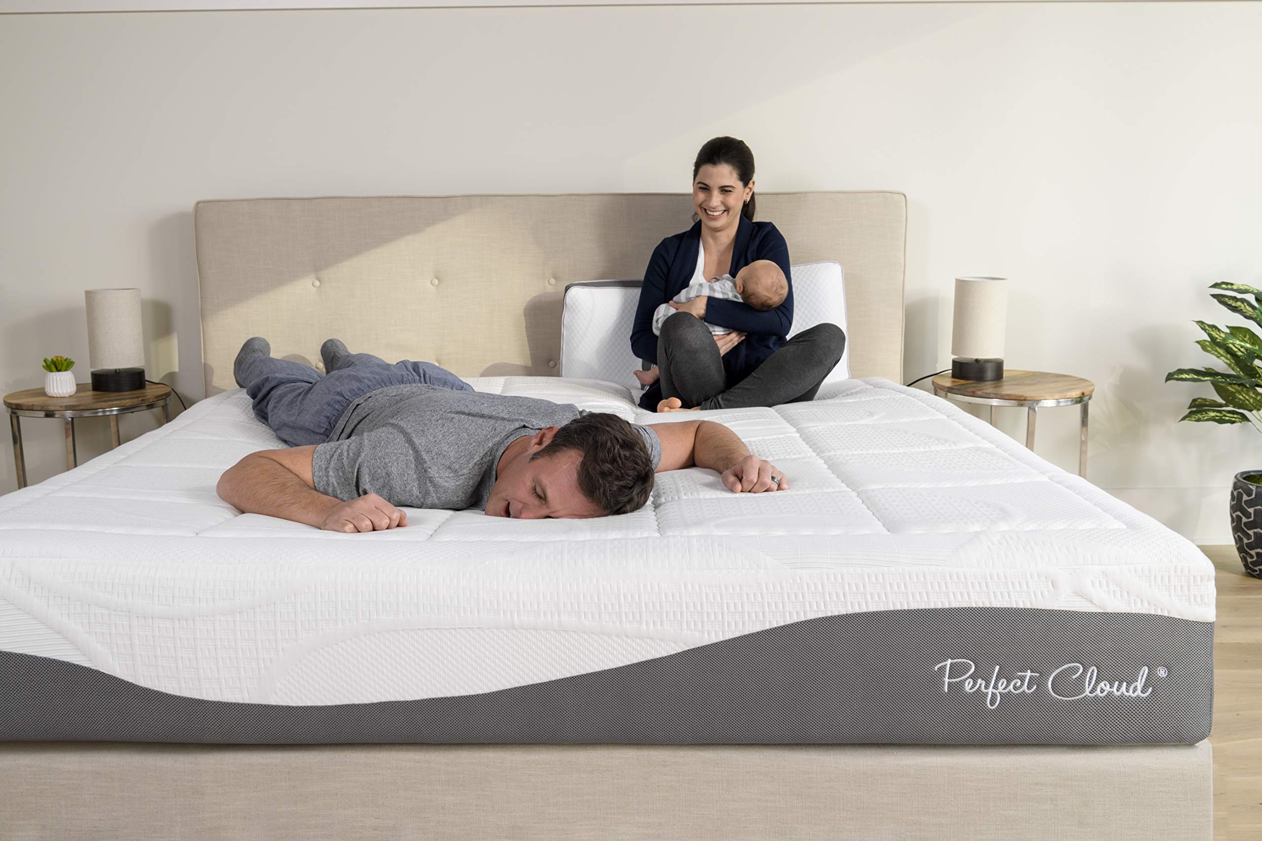 Perfect Cloud UltraPlush Full Mattress - 10 Inch Cooling Gel Memory Foam, Charcoal-Infused, Pressure Relief, Motion Isolation, Bed in a Box, Made in USA