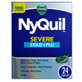 Vicks NyQuil Severe Cold, Flu, & Congestion Medicine, 24 Liquicaps, Maximum Strength, 24Count