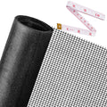 Ouskr Replacement Window Screens Roll, 36 inch x 100 feet Durable Window Screen Mesh for Patio Porch Door Windows, DIY Adjustable Fiberglass Window Screen Repair Kit Sliding Net Pet, Black