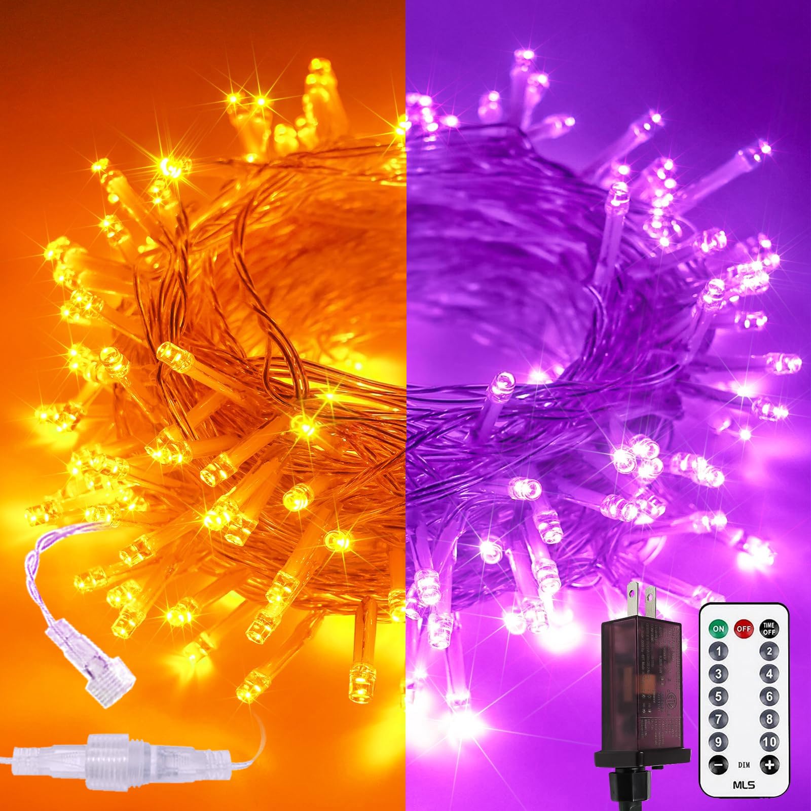 Connectable 100 LED String Lights Indoor Outdoor, 33FT Warm White Christmas Lights Waterproof, 13 Modes with Timer, Twinkle Fairy Lights Plug in Clear Wire for Christmas Tree, Bedroom, Classroom Decor