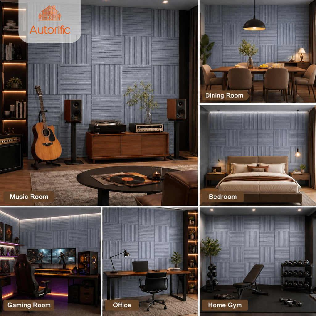 Art Acoustic Panels for Wall,5 Pack Sound Absorbing Panels,47.2” x 23.6” Soundproof Wall Panels,High-Density Acoustic Wall Panels,Decorative Sound Panels with Wood-Look