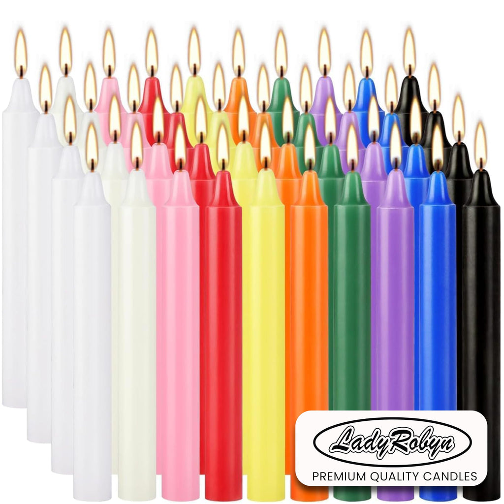 Box of 12 Grey Candles | 4 inches Dripless Paraffin Wax Candles | Witchcraft Supplies for Your Personal Wiccan Altar, Spells, Charms & Intentions | Witchy Room Decor | Taper Candlesticks
