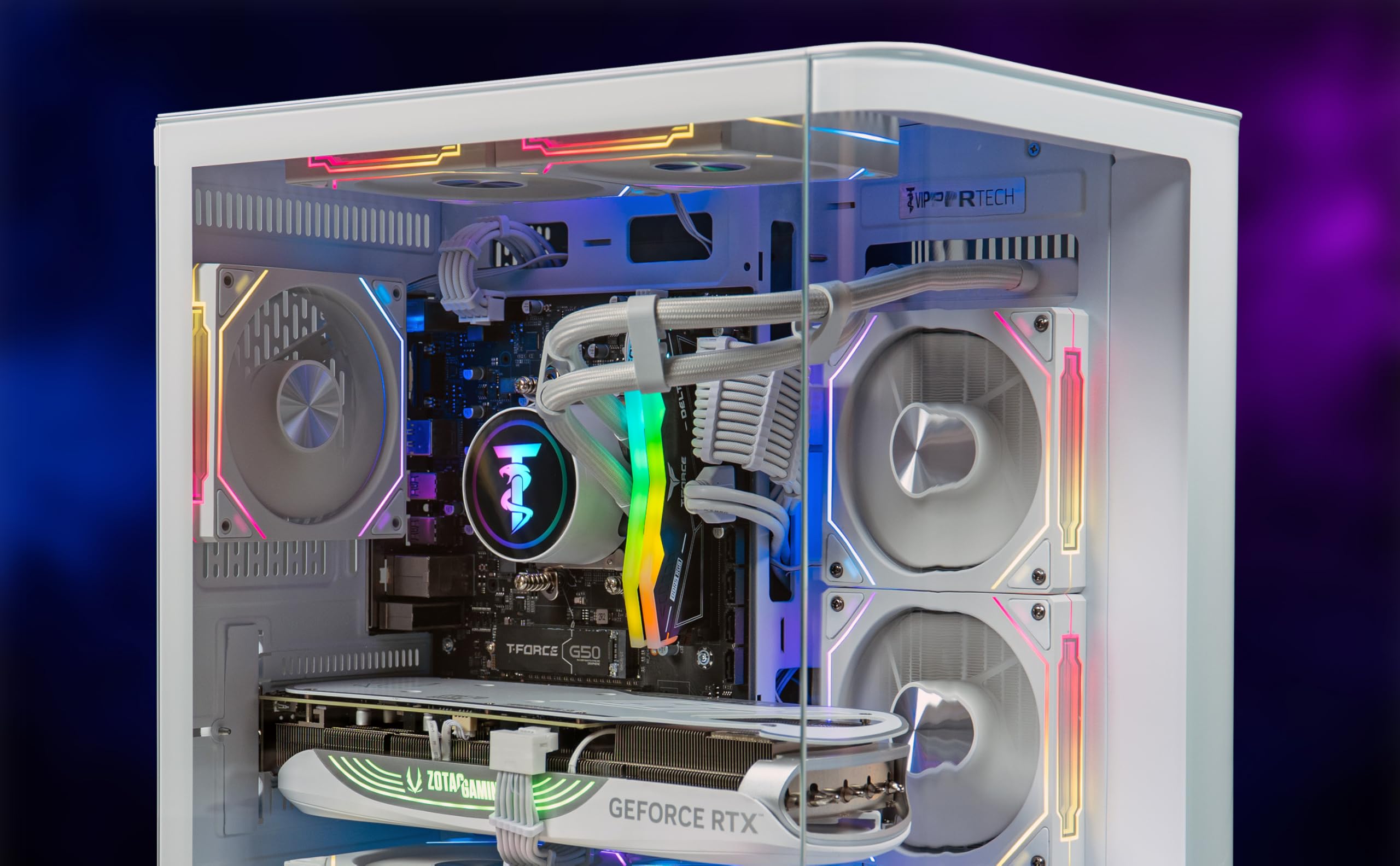 ViprTech Reaper 1.0 Gaming PC - AMD Ryzen 7 8700F (5.0Ghz Turbo), GeForce RTX 5060 Ti 8GB, 16GB DDR5, 1TB SSD, VR-Ready, WiFi BT USB-C, Win 11, Gaming Desktop Computer Prebuilt, Black