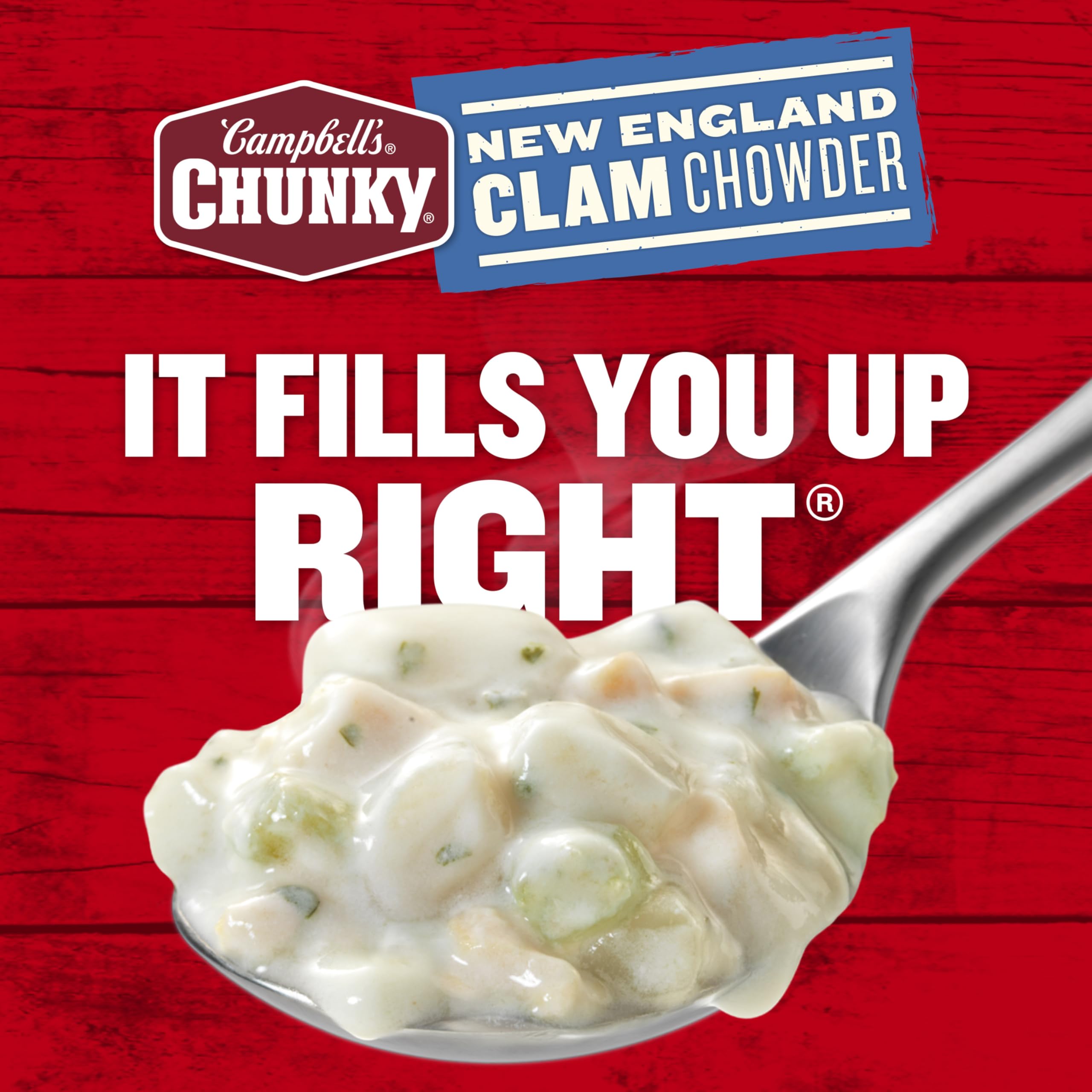 Campbell's Chunky Soup, Healthy Request New England Clam Chowder, 18.8 Ounce Can (Case Of 12)