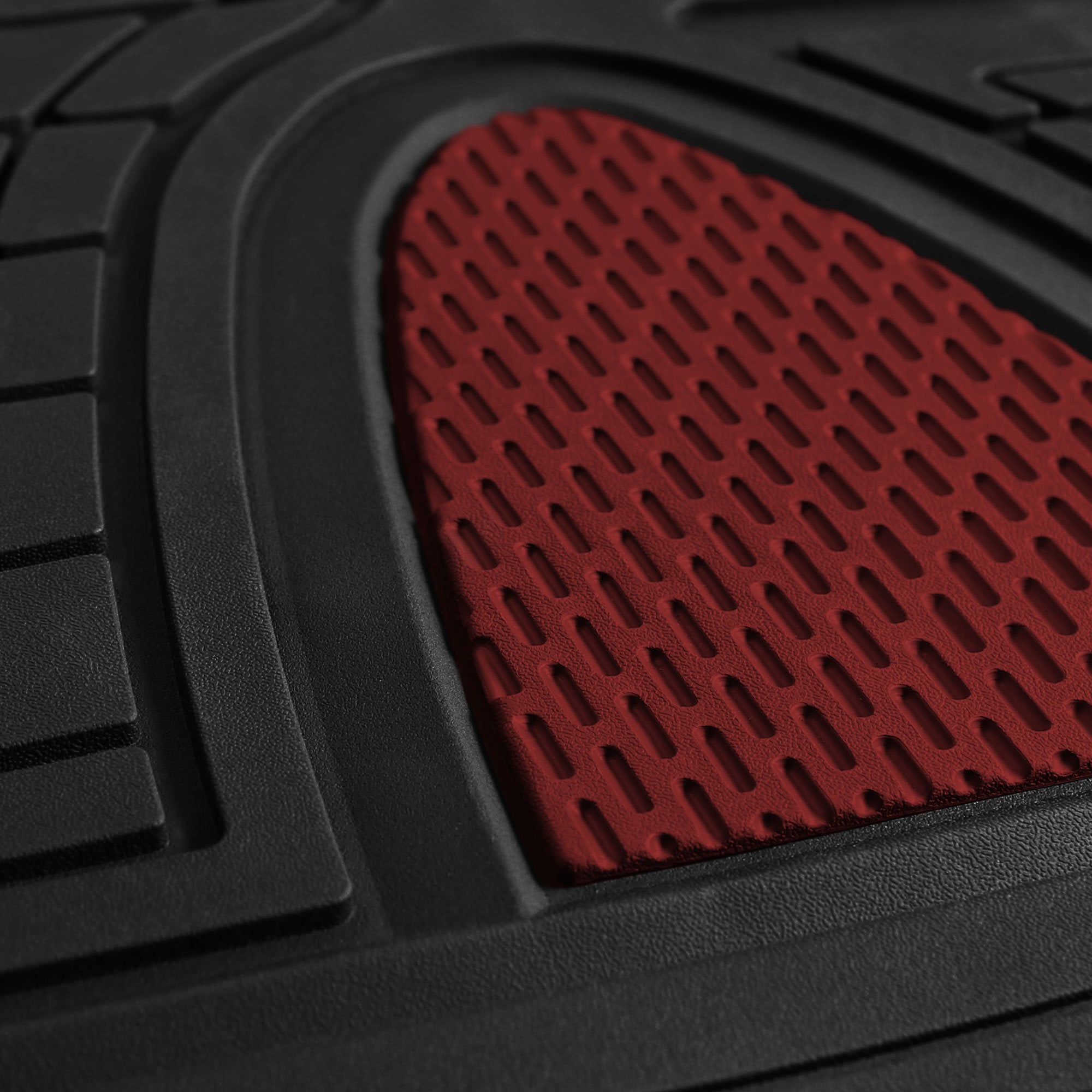 FH Group Automotive Floor Mats - Heavy-Duty Rubber Floor Mats for Cars, Universal Fit Full Set, Climaproof Floor Mats, Trimmable Floor Mats for Most Sedan, SUV, Truck Floor Mats Beige