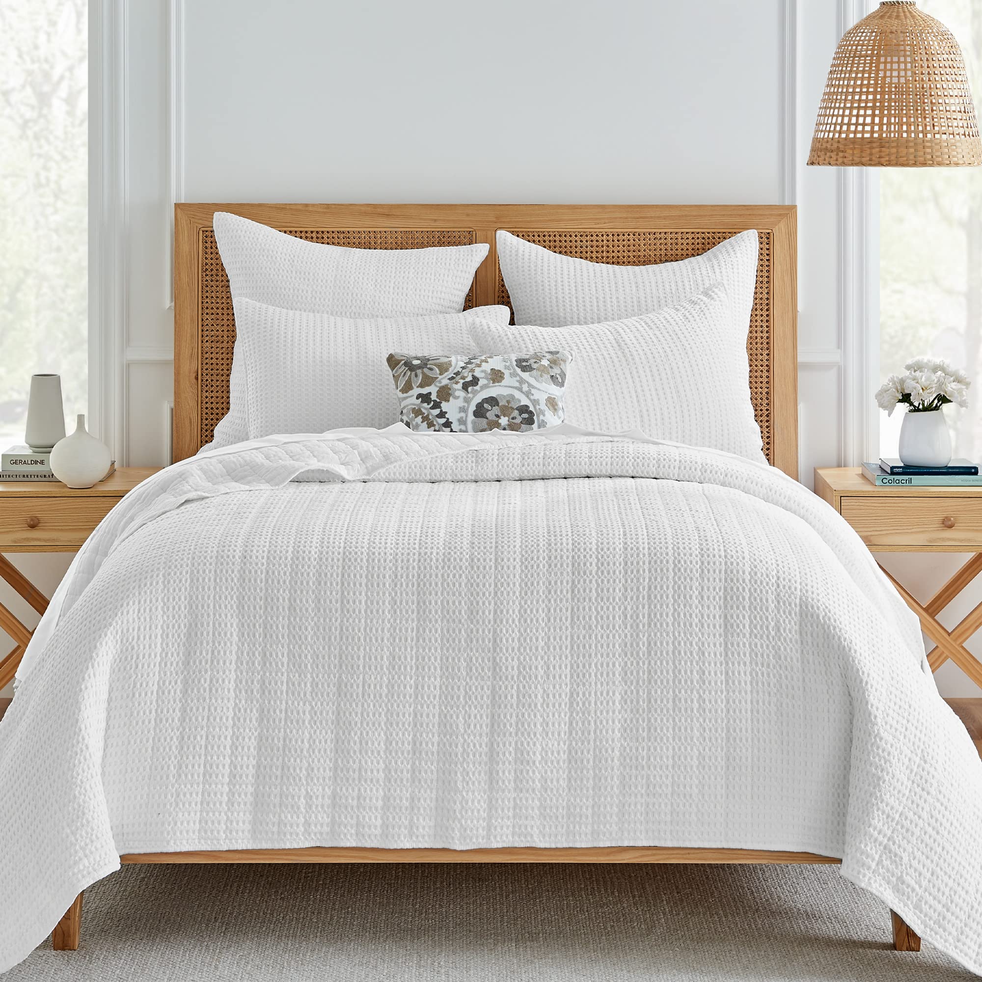 Levtex Home Mills Waffle Twin Bedspread Set (84x104in) with 1 Pillow Sham (26x20in) - Adobe - 100% Cotton Twin Size Bedspread Set - Lightweight, Soft, Pre-Washed