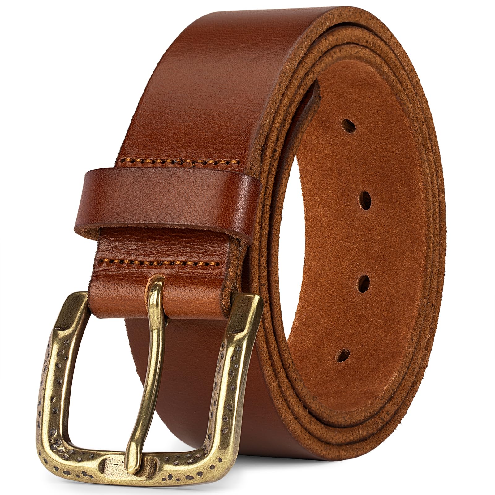 Thicken Full Grain Leather Mens Belt Heavy Duty Mens Work Belt Mens Belt High Hardness Buckle Packed In Gift Box