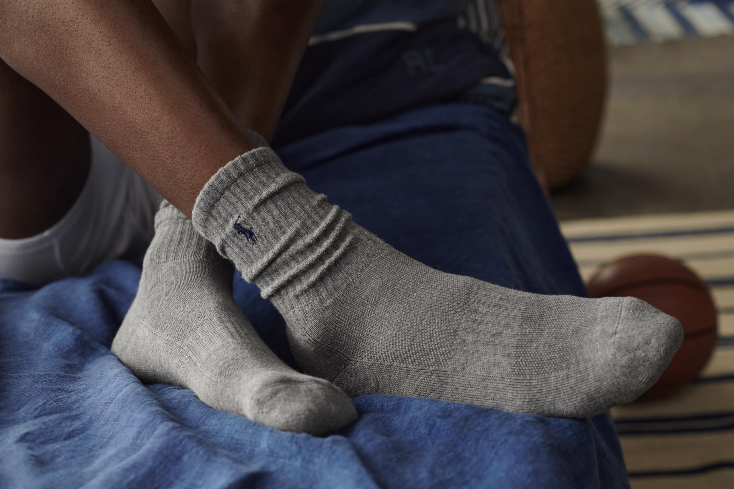 POLO RALPH LAUREN Men's Performance Cotton Quarter Socks