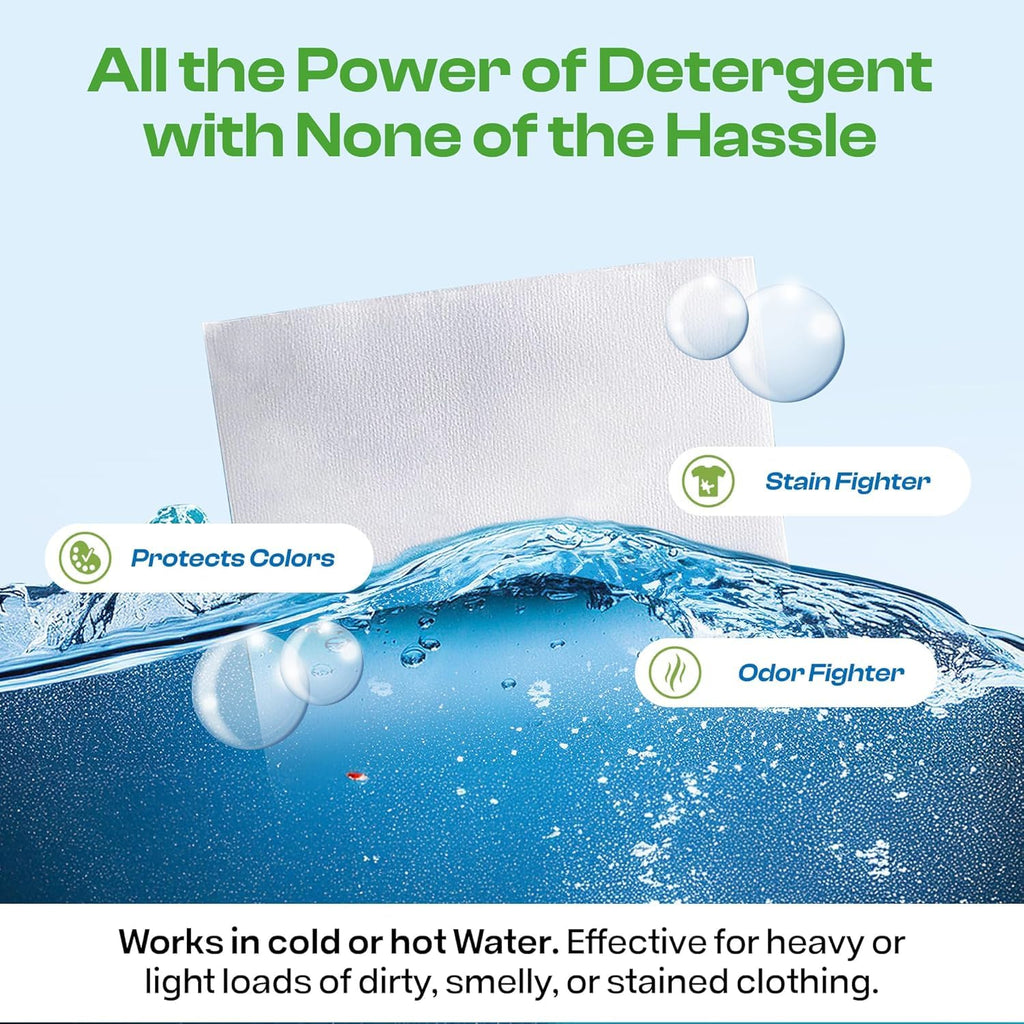 HAPPY HOUR Laundry Detergent Sheets Value Pack with up to 240 Loads, Non Toxic Laundry Sheets Detergent Soap for Sensitive Skin, Recyclable Eco Friendly, Perfect for Travel - Fresh Scent