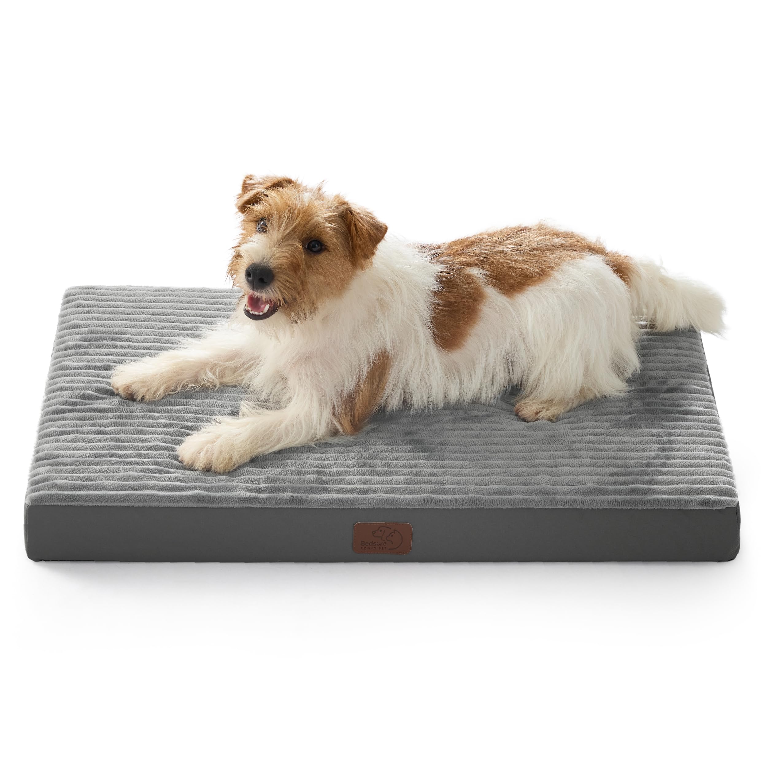 Bedsure ComfyFleece Dog Bed for Small Dogs - Orthopedic Pet Beds with Removable Washable Cover, NOT Waterproof Egg Crate Foam Puppy Mat, Suitable for Pet Up to 20 lbs, 23"x17"x2.8", NOT for Chewers