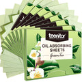 Teenitor Oil Blotting Sheets for Face, 100 Sheets Green Tea Oil Absorbing Tissues Paper, Large 10cmx7cm Oil Blotters