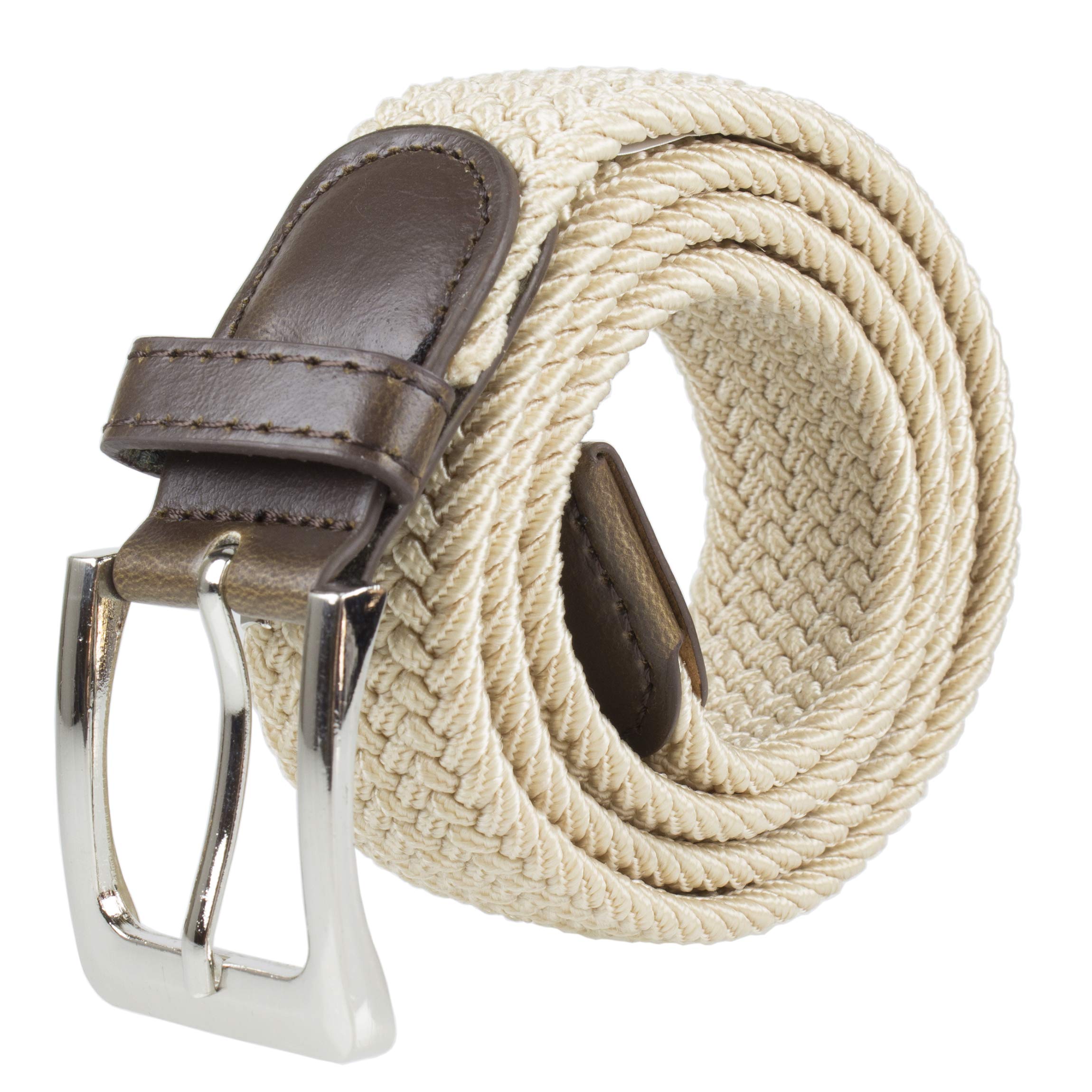 Gelante Canvas Elastic Fabric Woven Stretch Multicolored Braided Belts