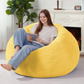 Homguava Bean Bag Chair,Teardrop Bean Bags Small Beanbag Chair with Memory Foam Filled and Ultra Soft Corduroy Cover for Living Room, Bedroom (Black 2FT)