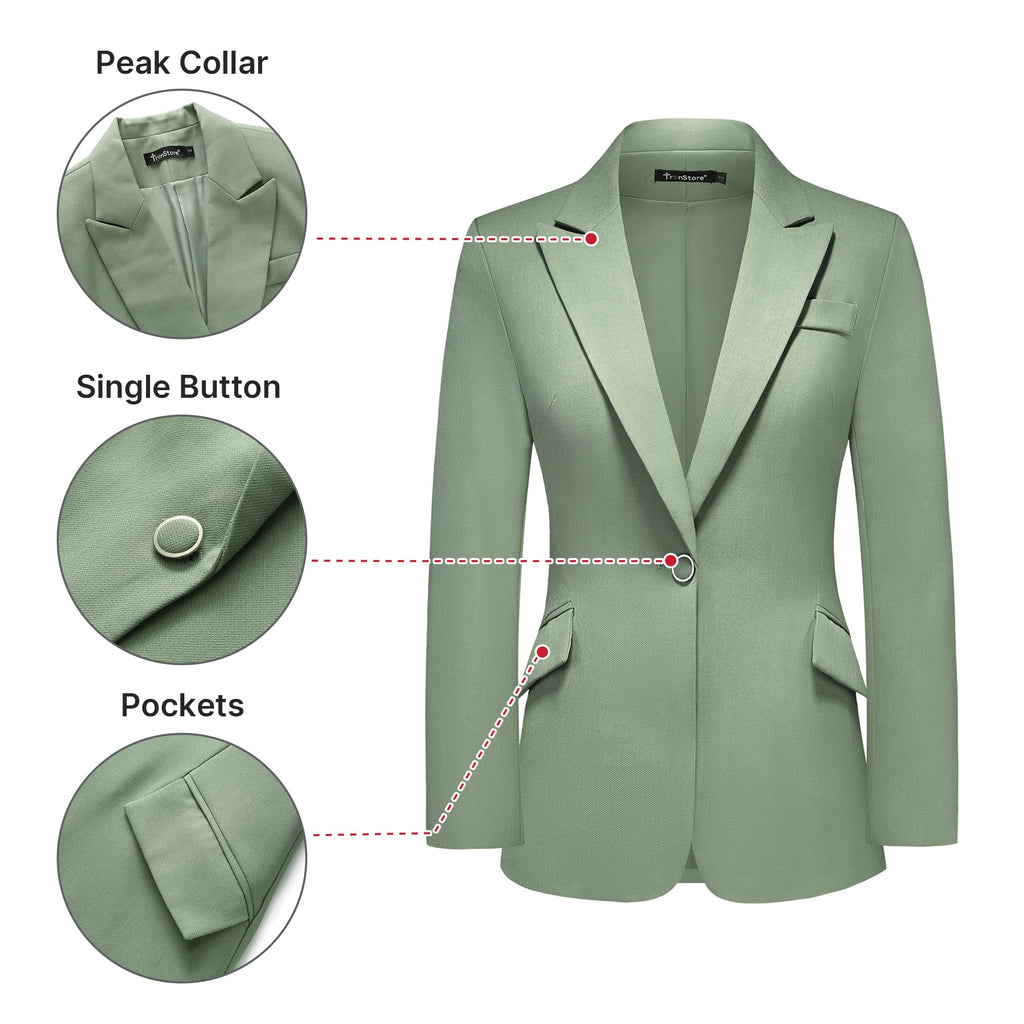 Women's Suit 2 Piece Set Pinstripe Blazer and Bootcut Dressy Pants Set for Work Office Business Outfits