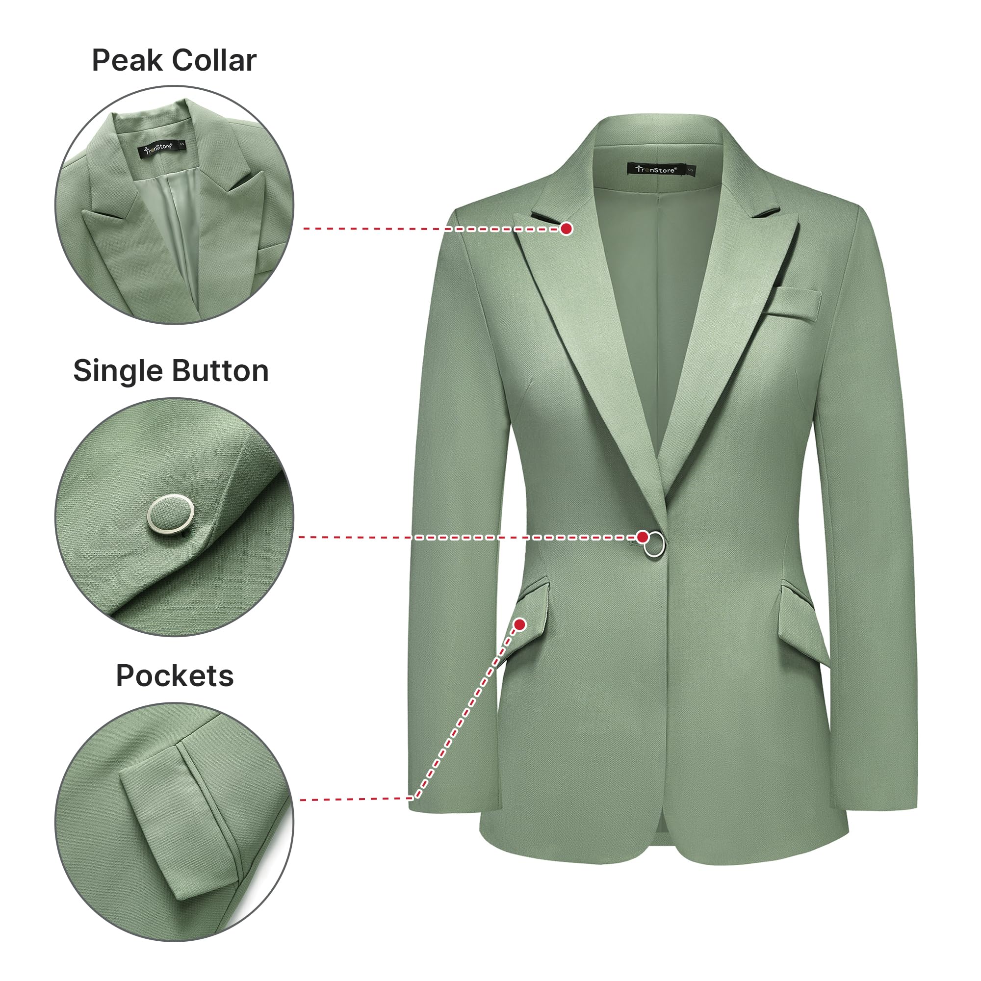 Women's Suit 2 Piece Set Pinstripe Blazer and Bootcut Dressy Pants Set for Work Office Business Outfits