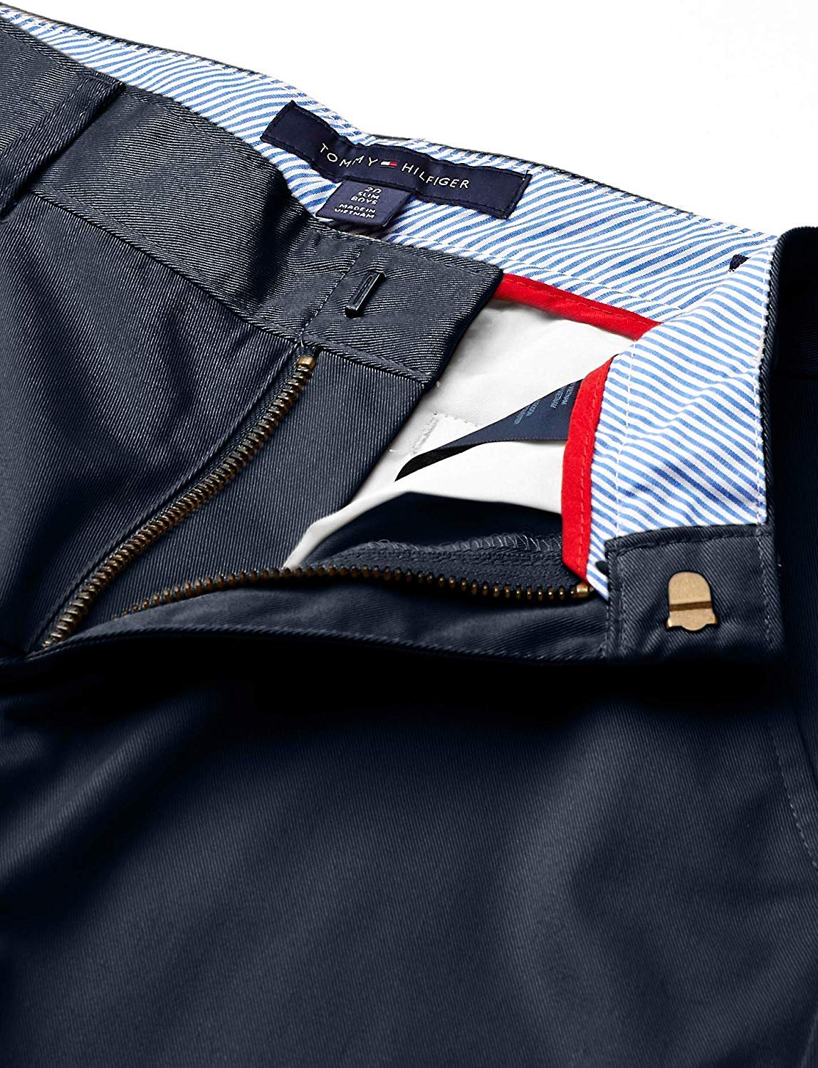 Tommy Hilfiger Boys' Th Flex Stretch Performance Dress Pant, Straight Leg Fit, Zip Fly & Belt Loops, Side & Back Pocket