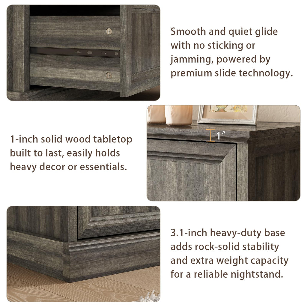 Farmhouse 5 Drawers Dresser for Bedroom, 44" Tall Brown dresser Wood Rustic Chest of Drawers with Wide Metal Handle,Natural Texture,Drawer Organizer for Bedroom,Living Room,Hallway and Entryway