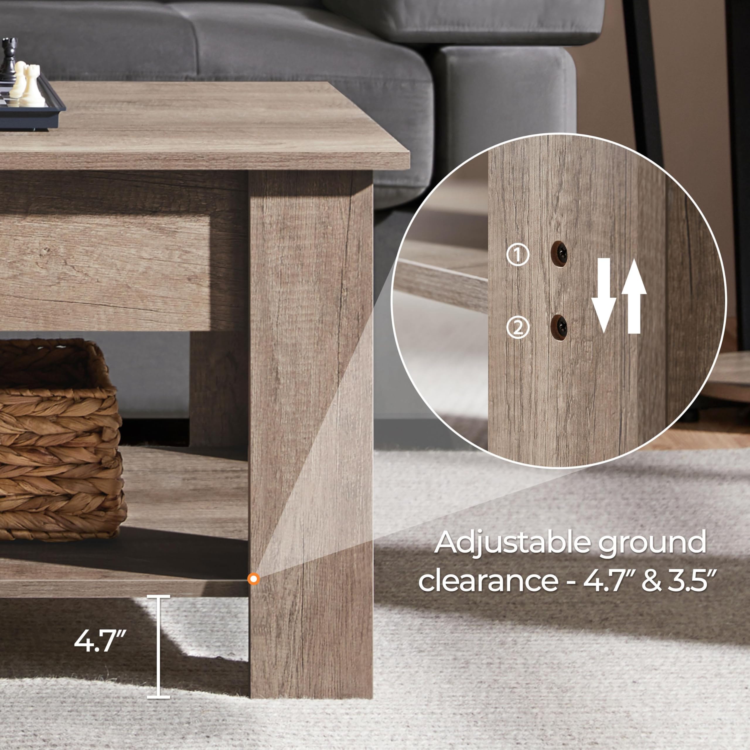 Yaheetech Wooden Coffee Table, Lift Top Coffee Table with Large Hidden Storage Shelf, Lift Tabletop Dining Tables for Living Room, Home Small Space, 38.6in, Black