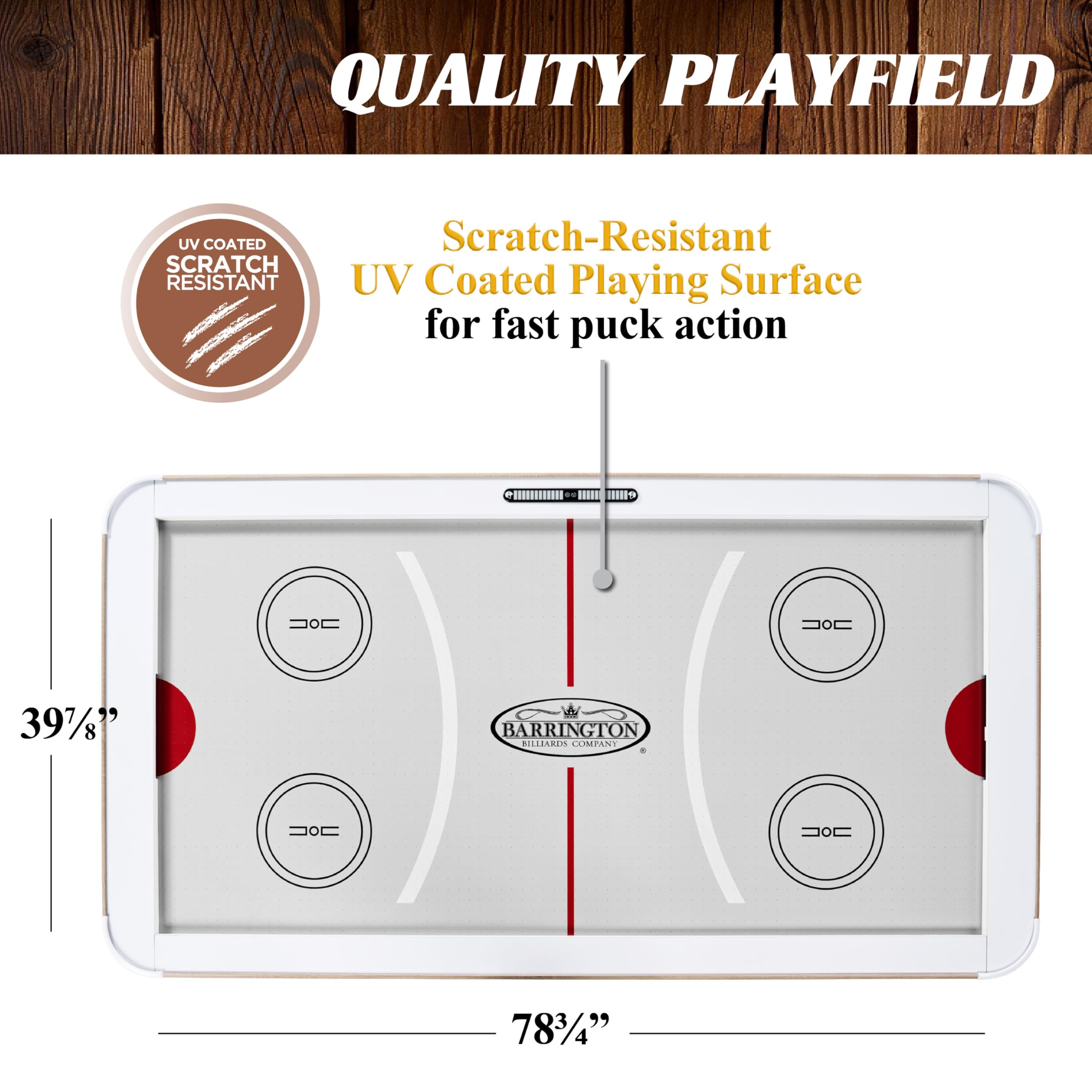 Barrington Billiards Air Hockey Table with Accessories, Perfect for Family Game Rooms | with Accessories