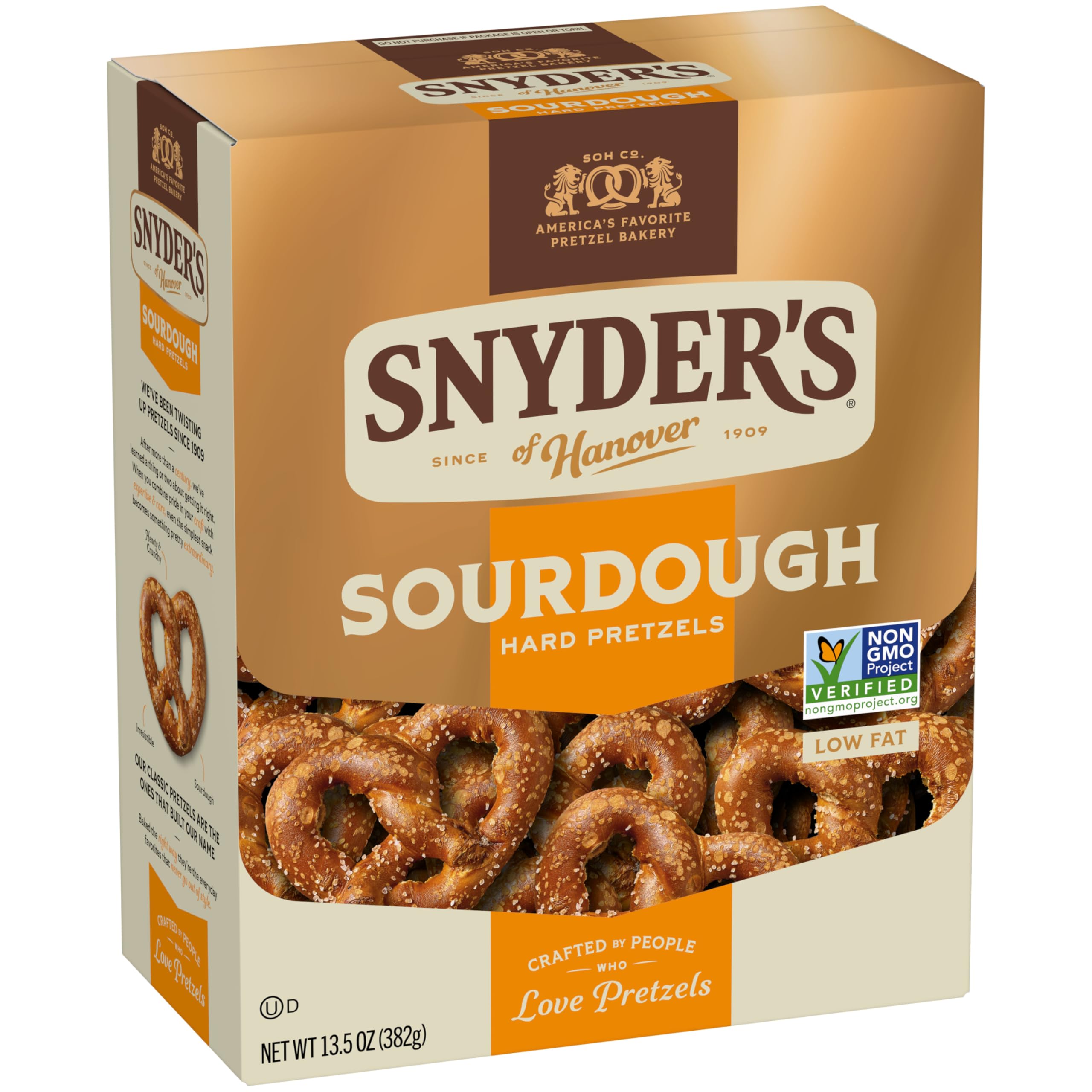 Snyder's of Hanover Pretzels, Sourdough Hard Pretzels, 13.5 Ounce Box