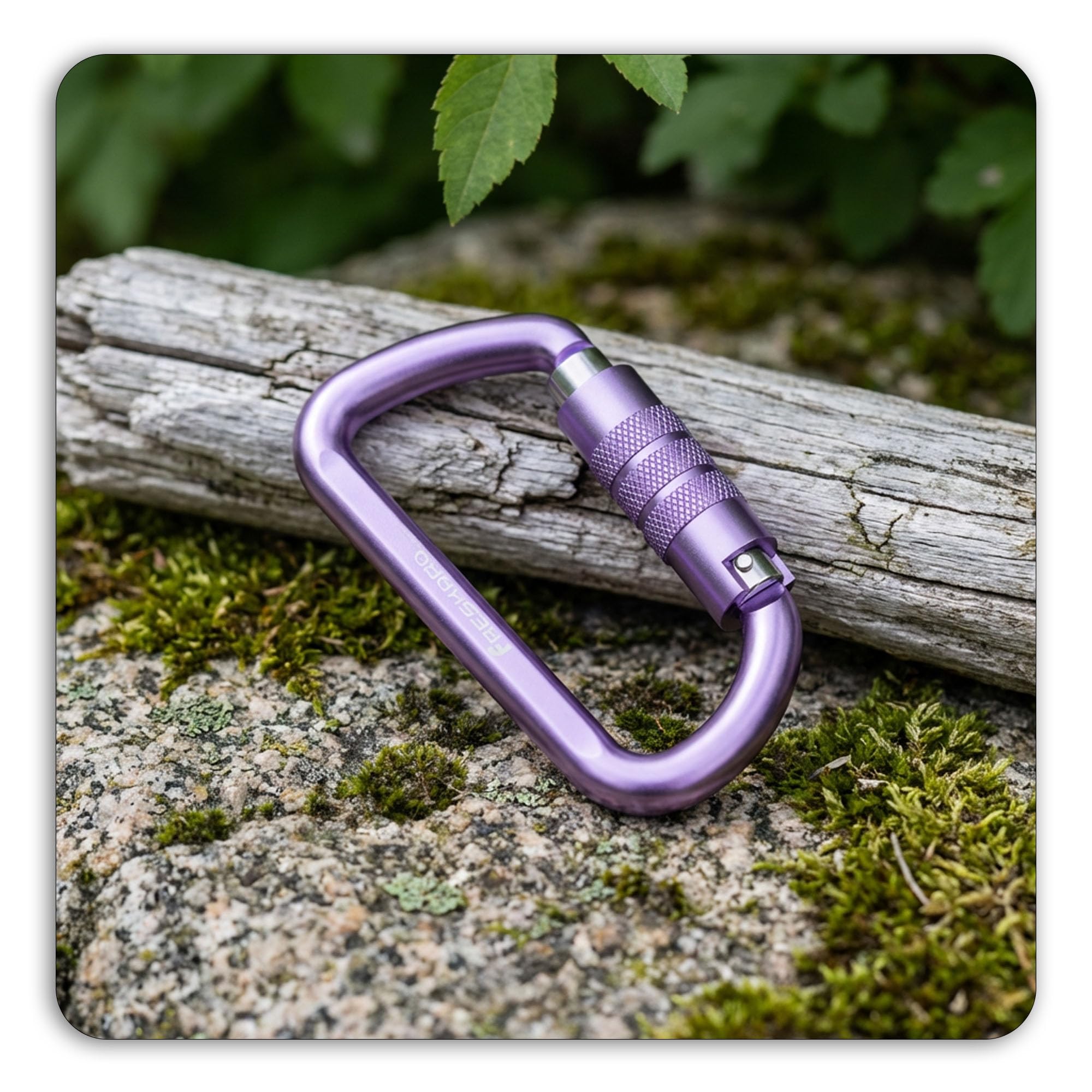 FresKaro 3inch 12kN-2698lbs Auto Locking Carabiner Clips, Solid D Shape, Heavy Duty 7075 Aluminum, Lightweight 1.09oz, Rust Proof, for Hammock, Hiking, Dog Leash, Keychain etc., Multi-Colors