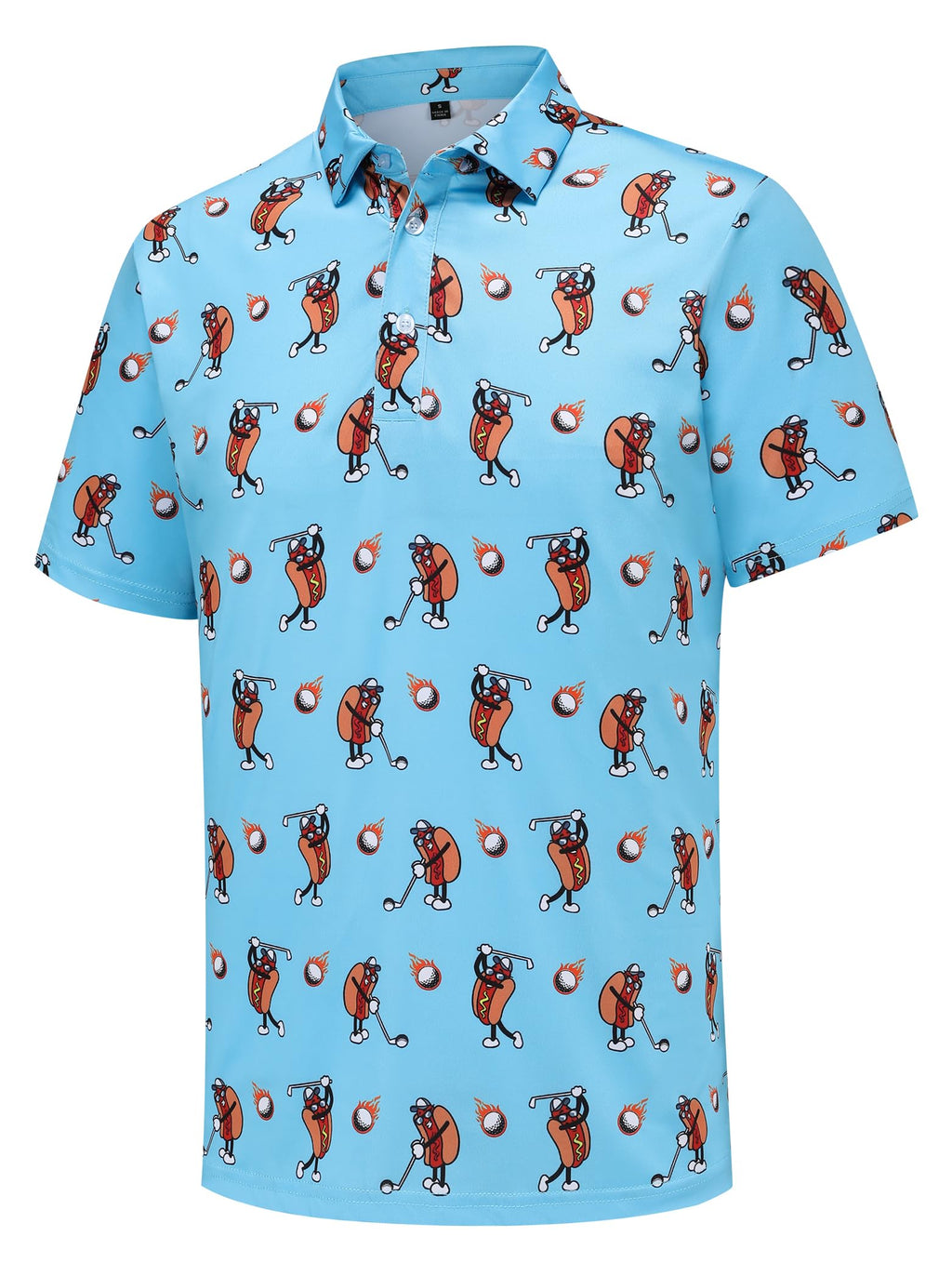 Men's Golf Polo Shirts Funny Golf Shirts for Men Performance Moisture Wicking Quick Dry Athletic Short Sleeve Shirts