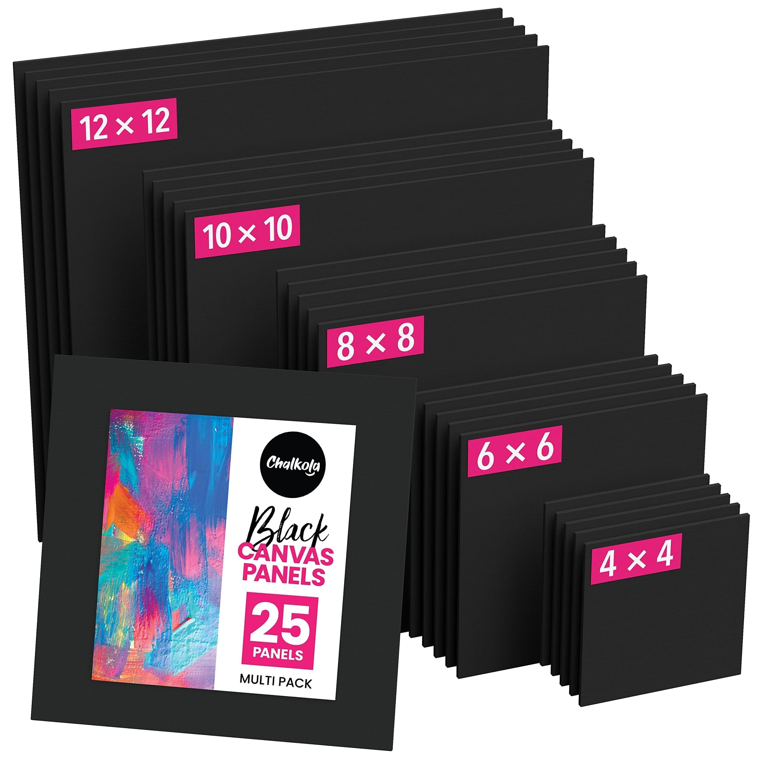 Chalkola Paint Canvas Panels 5x7 inch (15 Pack) for Acrylic Painting & Oil Art, Primed 100% Cotton Boards, Acid-Free for Professional Artists, Hobby Painters, Kids & Beginners