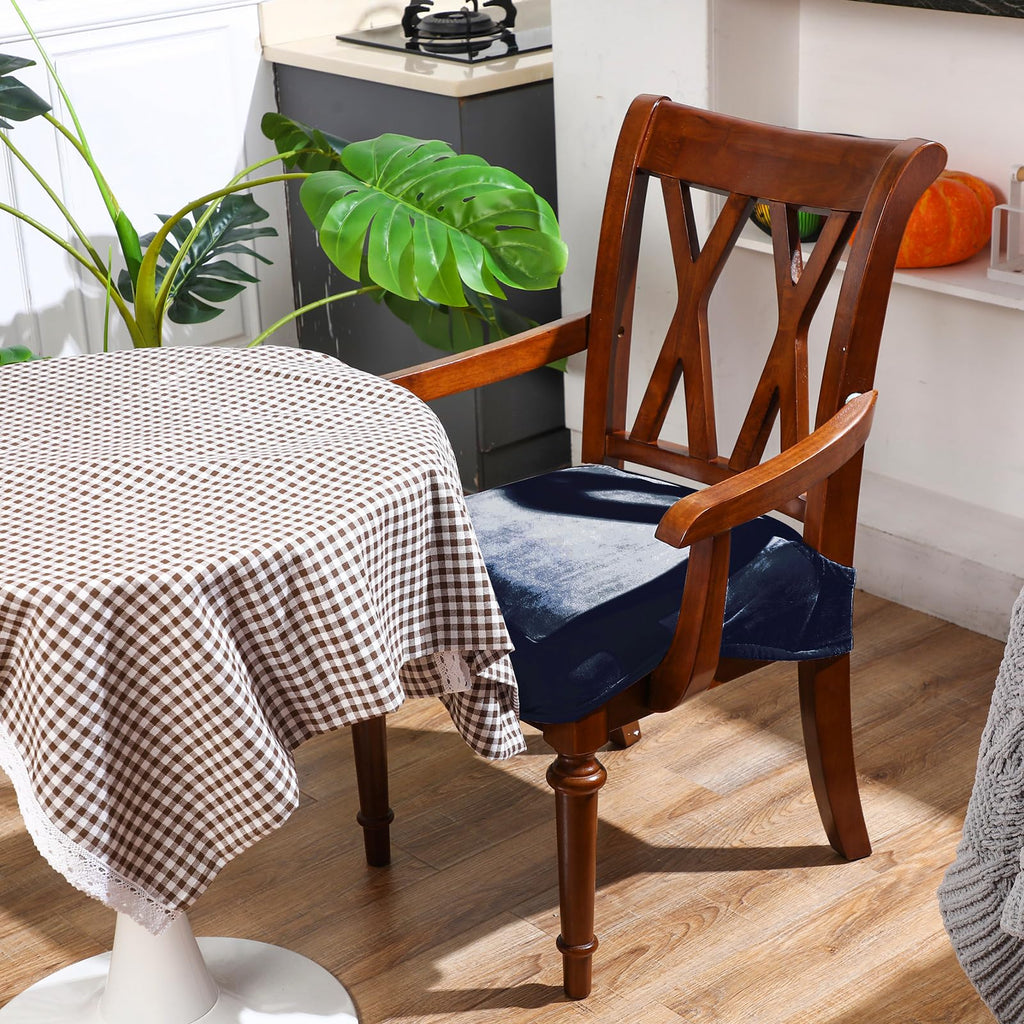 Havawish Large Dining Room Chair Seat Covers with Armrest Dining Chair Slip Covers Protectors(1 Pcs,Beige White)
