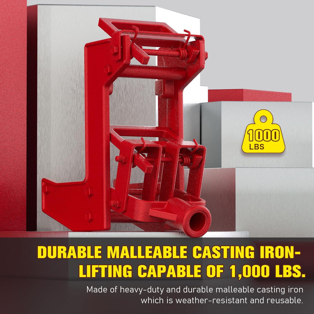 Sebupar Wall Jack, Portable Wall Jacks for Framing, Use with 1-1/2 X 3-1/2 in Fir Poles Or 1 in Od Steel Pipe, Malleable Casting Iron Wall Jack for Lifting Wall Beams, Capacity of Lifting 1,000 lbs