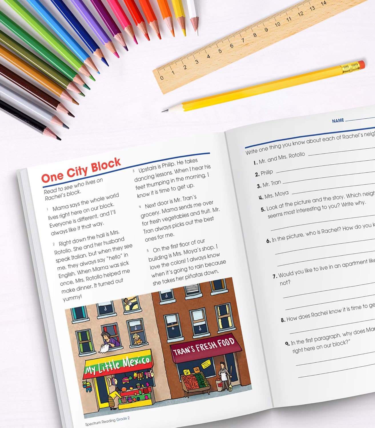 Spectrum 2nd Grade Reading Comprehension Workbooks, Spectrum Grade 2 Nonfiction and Fiction Reading Comprehension, Story Structure, Main Ideas, and Critical Thinking Skills