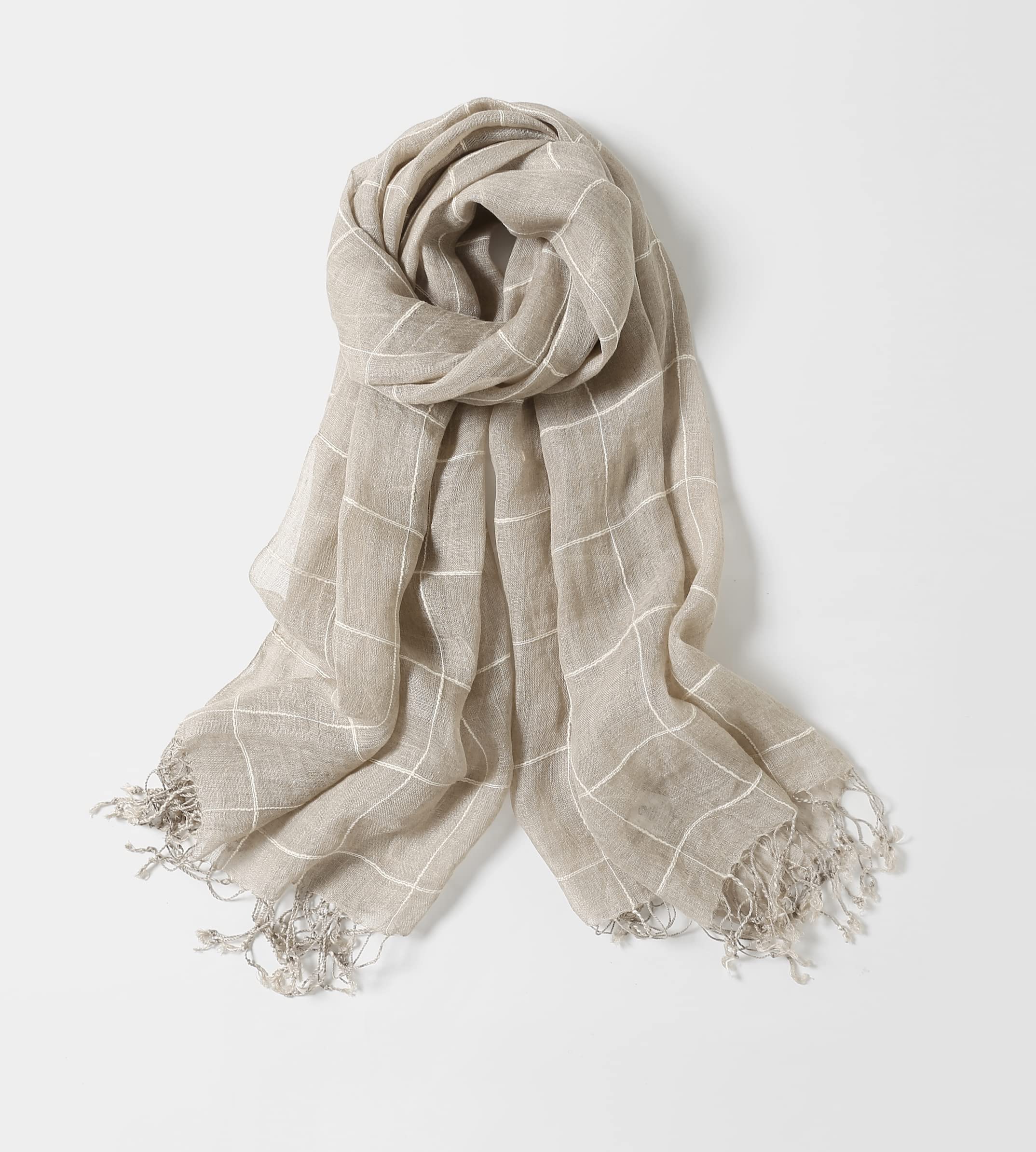 Jeelow Lightweight Summer Scarf Light Shawl Wrap Linen Feel Scarves For Men And Women