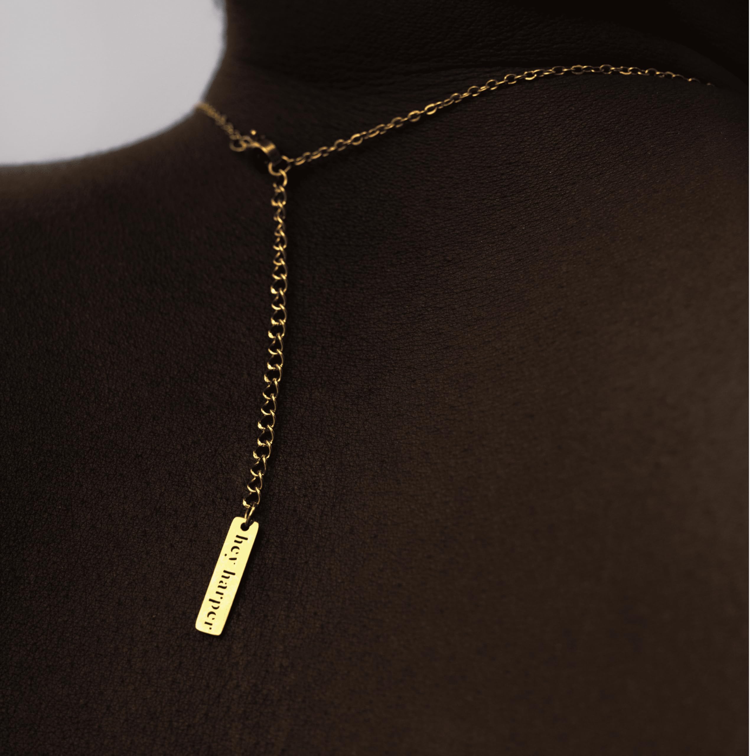 Hey Harper Gold Necklace For Women Trendy Necklace - 14K Golden PVD Coating Waterproof & Sweatproof Non Tarnish Jewelry Chain Necklaces