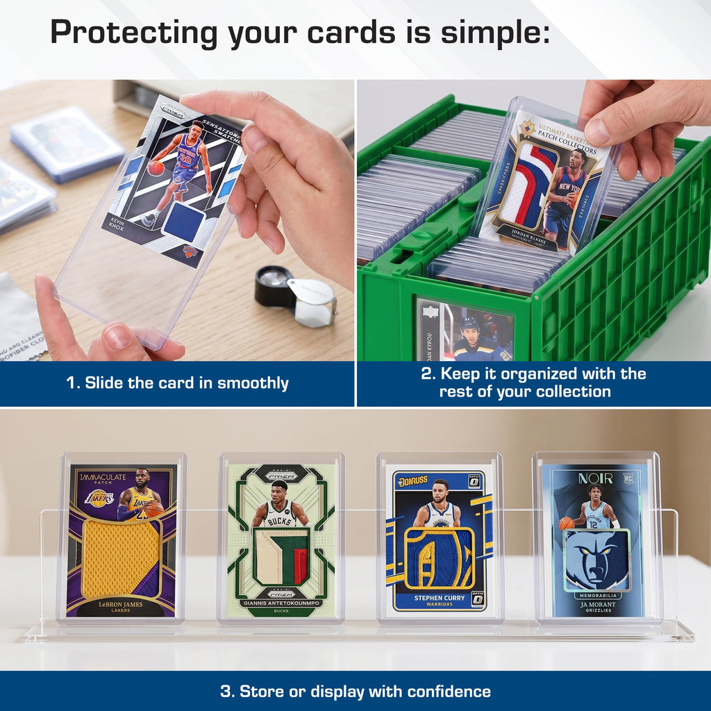 BCW 108 PT. Thick Card Topload Holder - Pack of 1 | Durable Rigid PVC Toploader | Toploaders for Memorabilia, Jersey, Patch, and Relic Cards