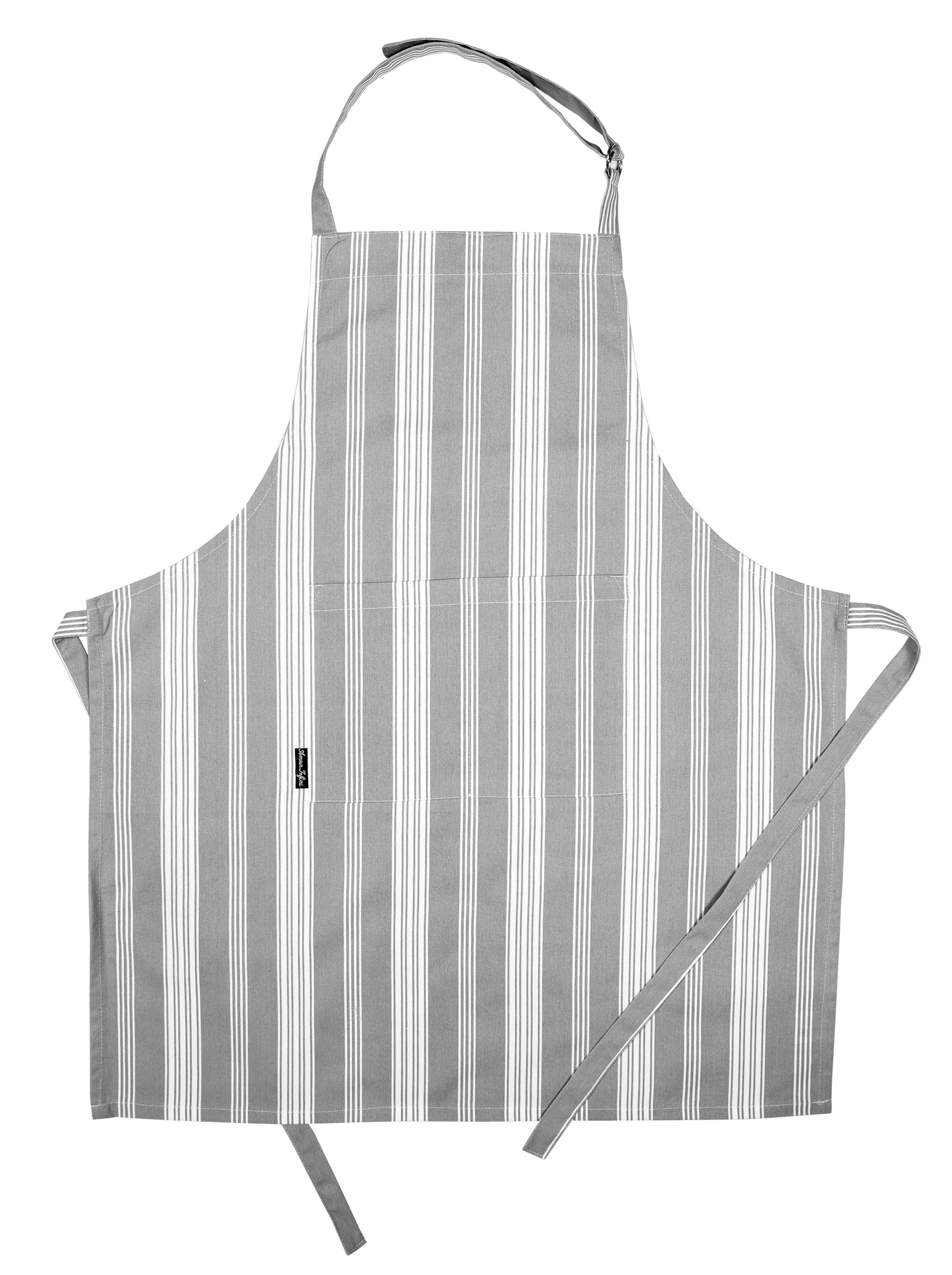 AMOUR INFINI Cotton Aprons for Women with Pocket, Adjustable Strap & Waist Ties - Washable Aprons for Baking, Cooking, Gardening (27.5 x 33 Inches - Blooming Floral)
