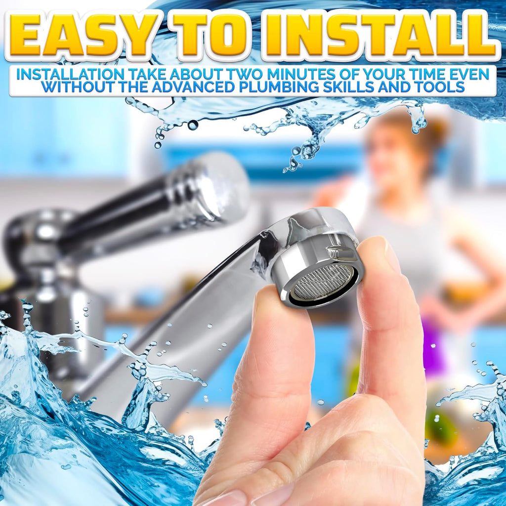 4Pcs Bathroom Faucet Aerator Replacement - 15"/16" 24mm Kitchen Bathroom Sink Attachment High Flow Aerator for Sink Faucet Aerators M24 Male Thread