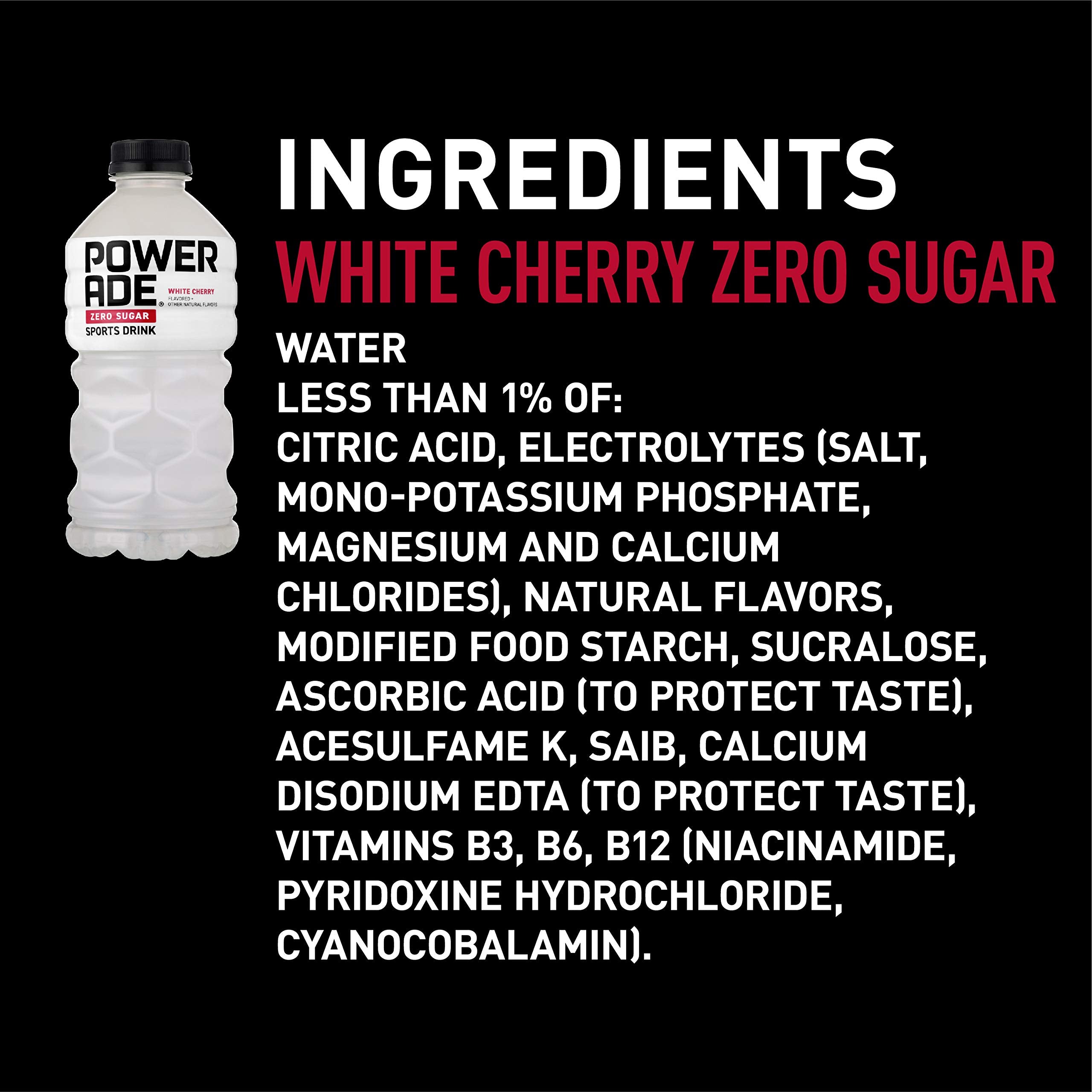 POWERADE White Cherry Zero, 28 Fl oz