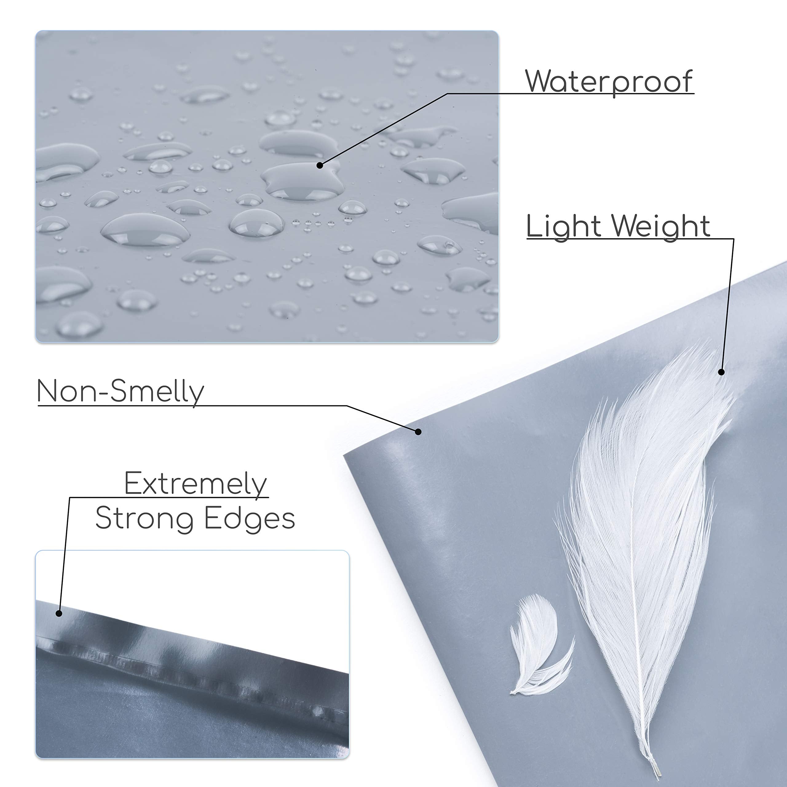 5 Large Shipping Bags 17x24 | Jumbo Poly Mailers for clothes | Strong Thick Mailing Bags with Self Adhesive | Self Sealing Shipping Envelopes