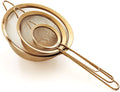 Strainer Set Fine Mesh – Premium 304 Stainless Steel (18/8) – 8″, 5.5″ and 3.3″ Sturdy Kitchen Strainers (Copper)
