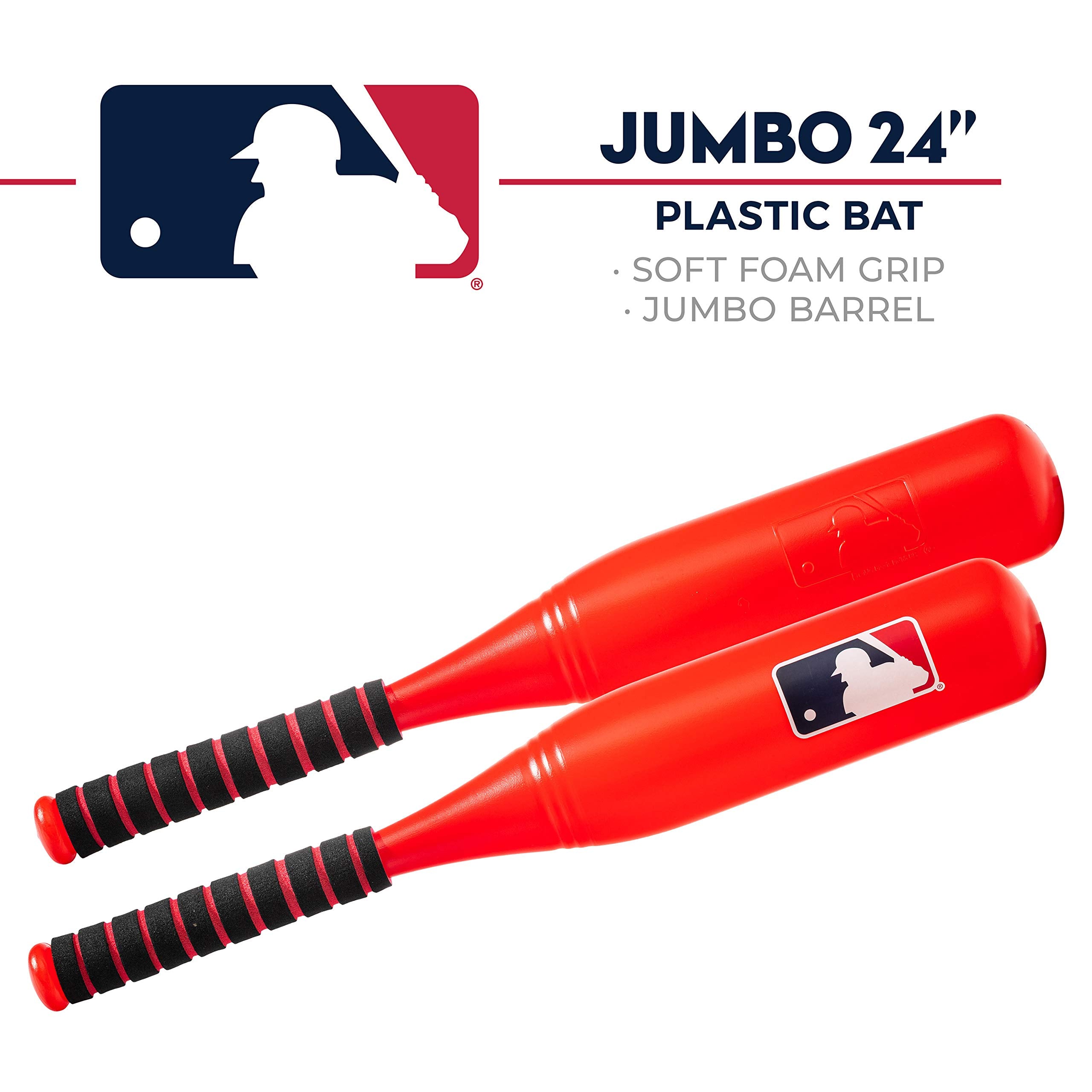 Franklin Sports MLB Jumbo Kids Plastic Baseball Bat - Backyard Bat with Large Barrel for Toddlers - Fat Plastic Bat