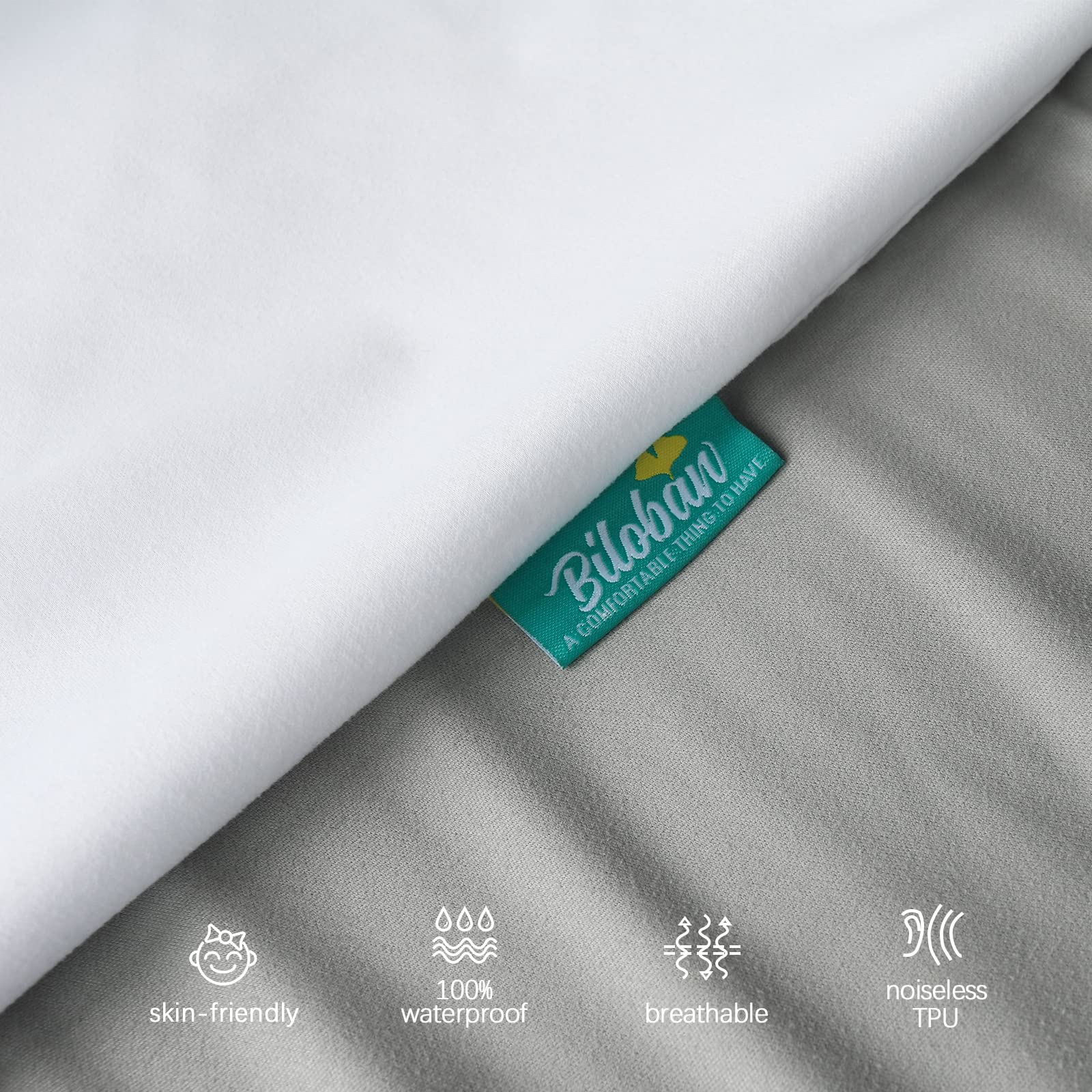 2 Pack Twin Mattress Protector Waterproof, Noiseless & Soft Coverage Mattress Fitted Sheet Twin with Deep Pocket up to 14", Super Breathable & Easy Wash Twin Size Mattress Protector