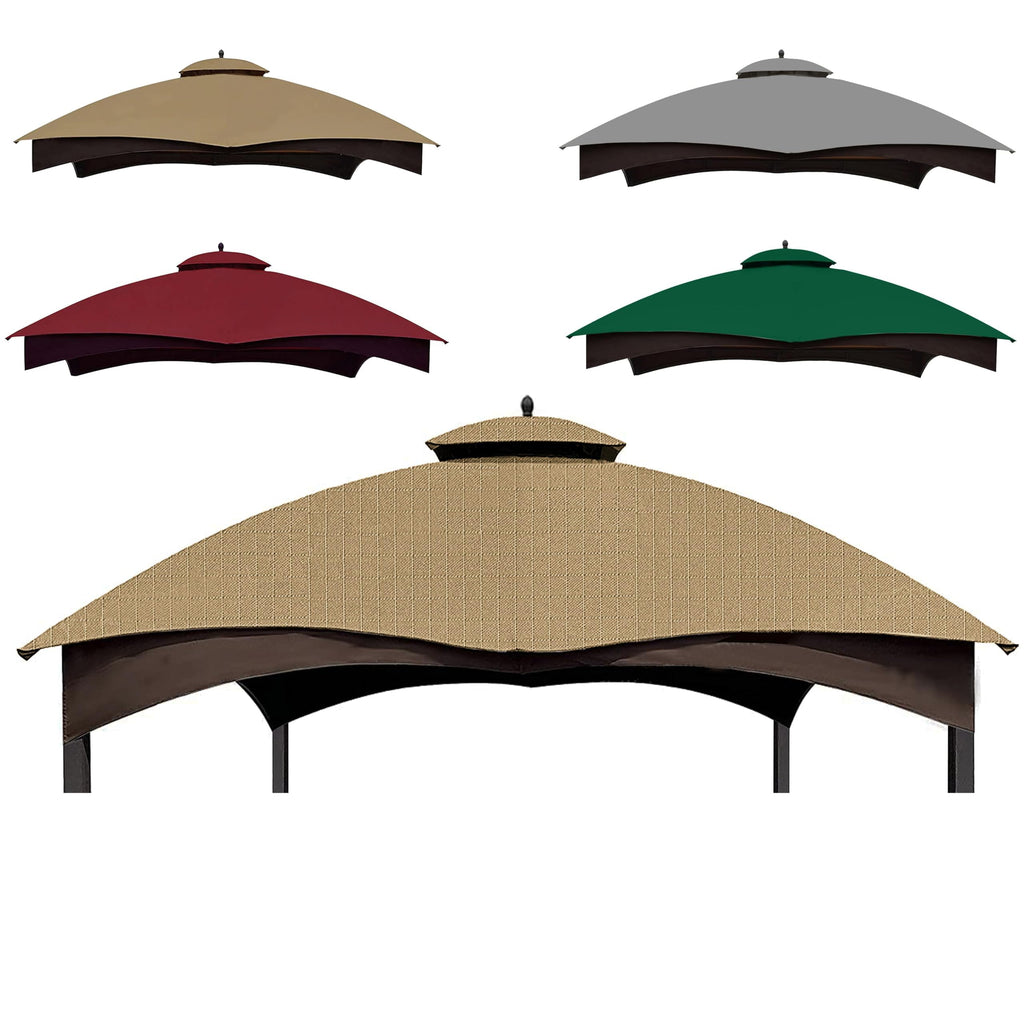 SCOCANOPY Replacement Top Compatible with The Lowe's Gazebo Model #GF-12S004B-1 / GF-12S004BTO (Grey Ripstop)